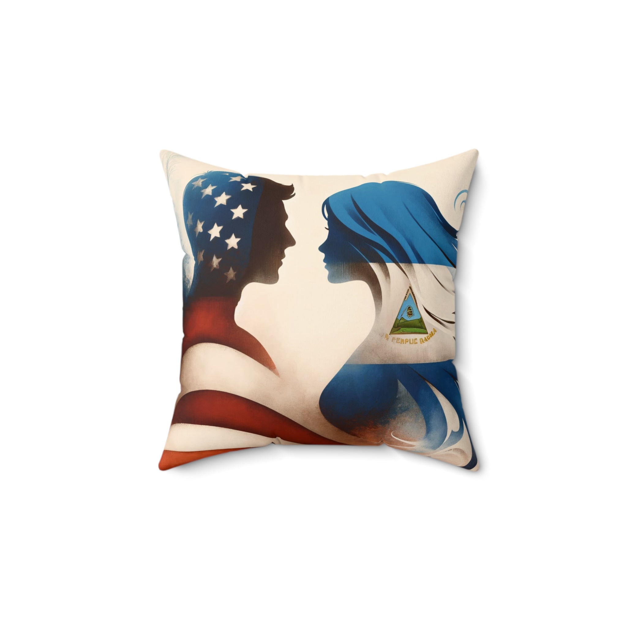 "Your World Life" Patriotic Couples Pillow | Personalized (Custom) Home Decor