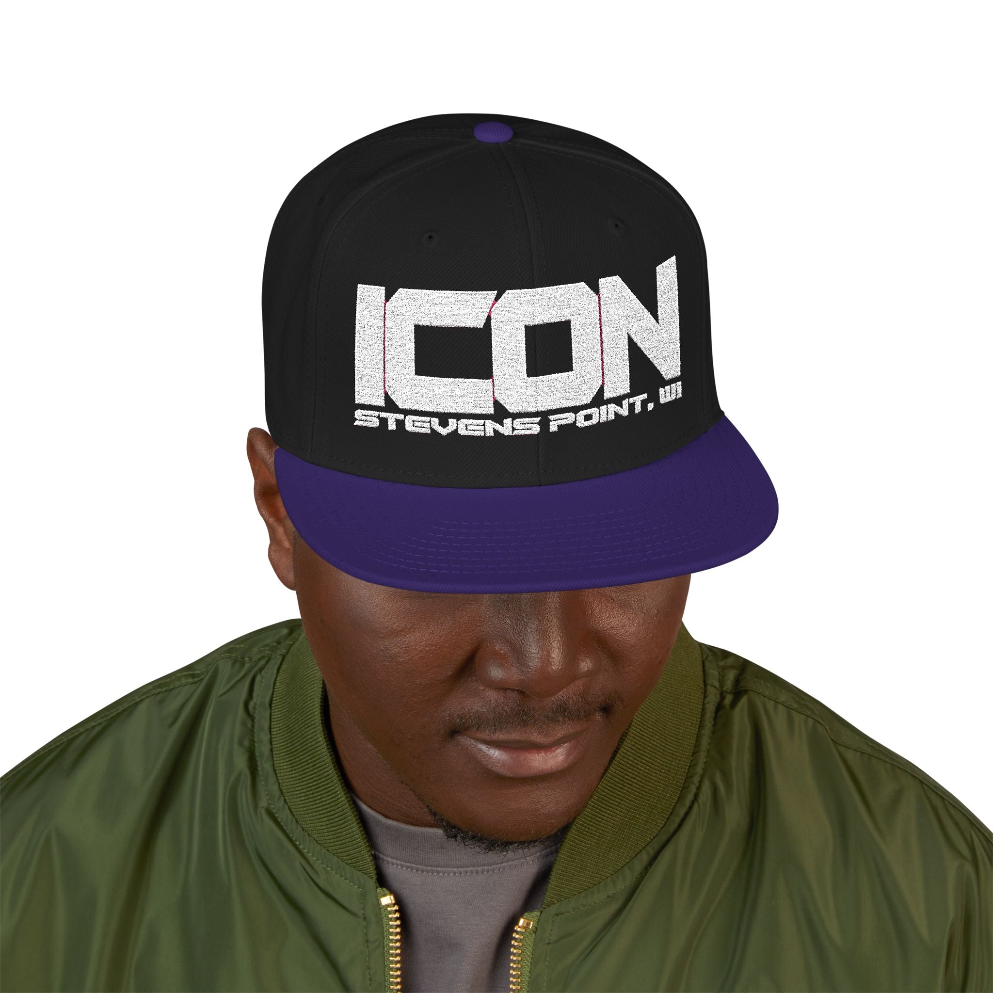 ICON - Stylish Snapback Hat (Embroidery,) Trendy Cap for Men and Women, Perfect for Casual Wear, Streetwear,