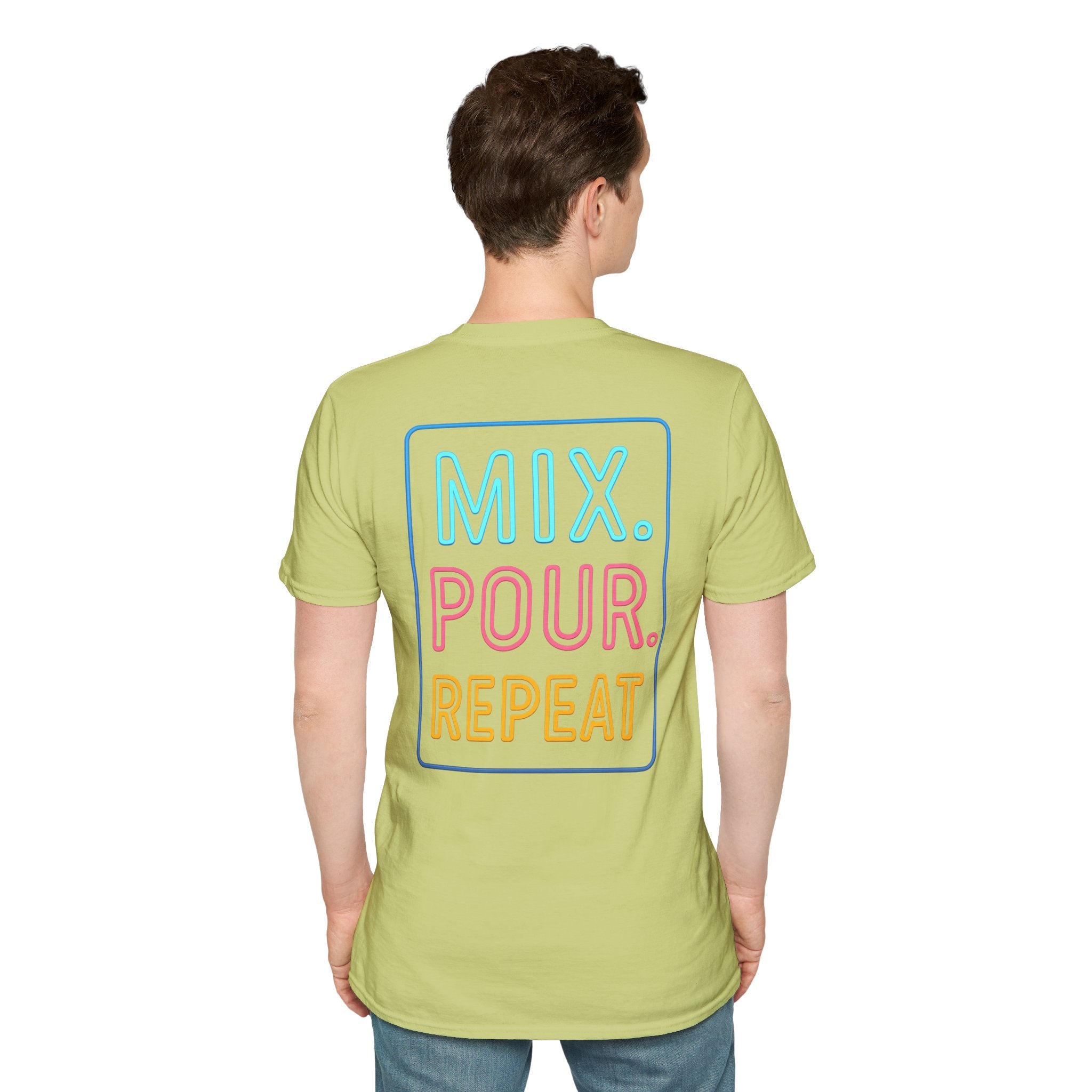 "Your World Life" 🎶 Mix. Pour. Repeat. – Custom Unisex Soft style T-Shirt - Light Colors