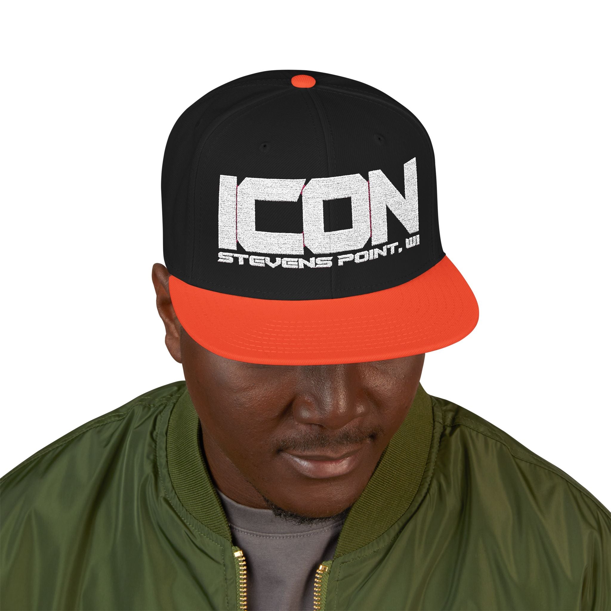ICON - Stylish Snapback Hat (Embroidery,) Trendy Cap for Men and Women, Perfect for Casual Wear, Streetwear,