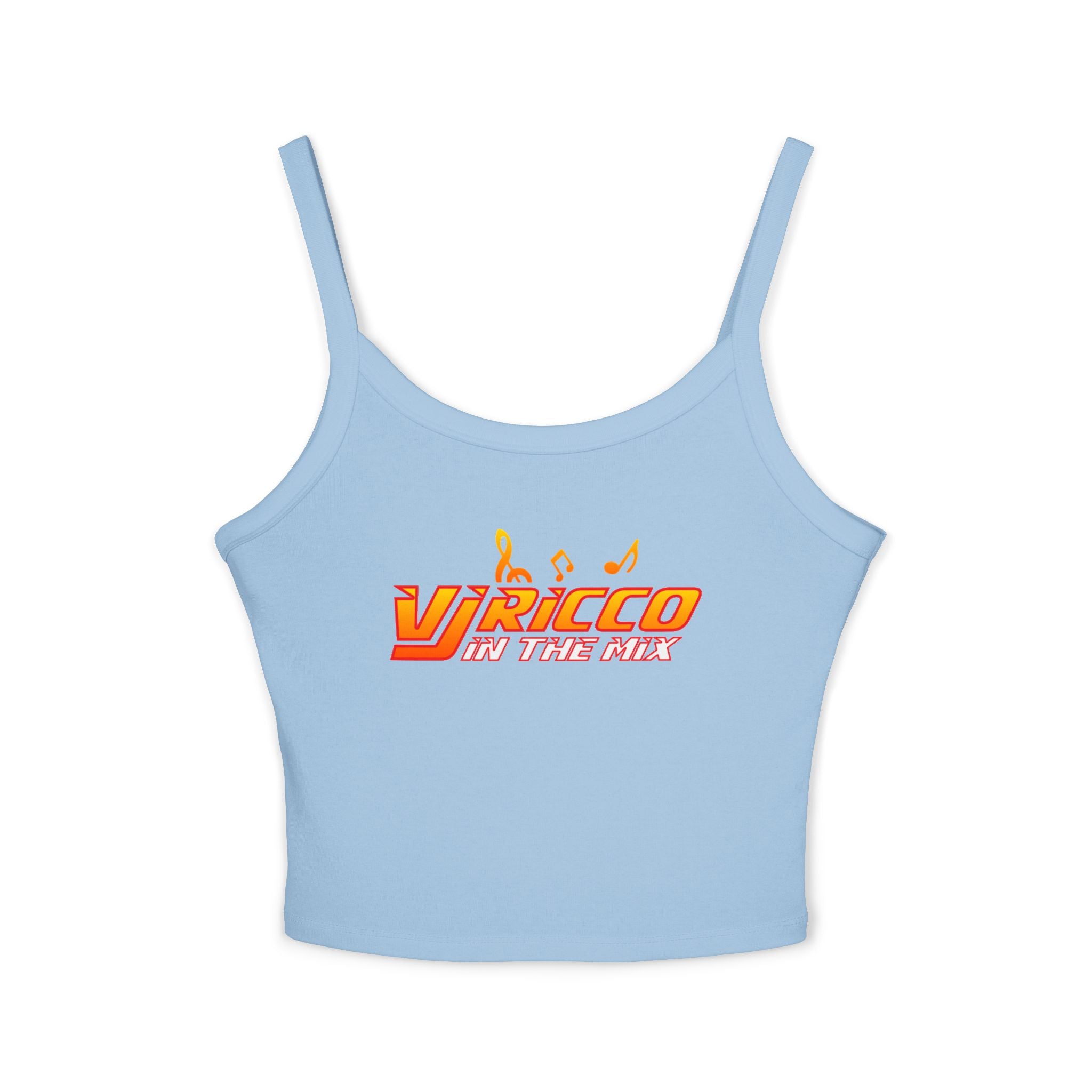 "VJ Ricco"🎤 Women’s Music Vibe Spaghetti Strap Tank – Summer Style, Festival Ready