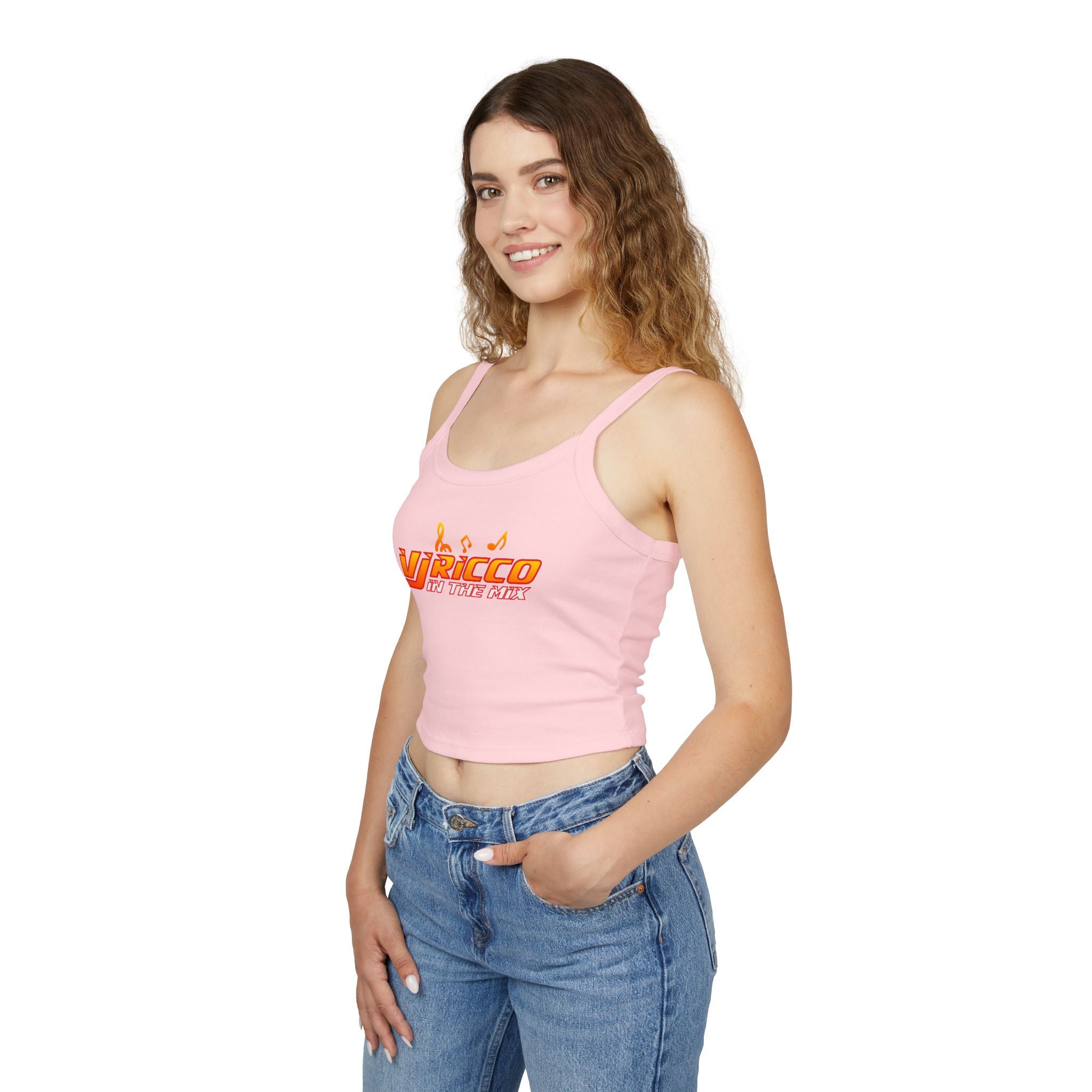 "VJ Ricco"🎤 Women’s Music Vibe Spaghetti Strap Tank – Summer Style, Festival Ready