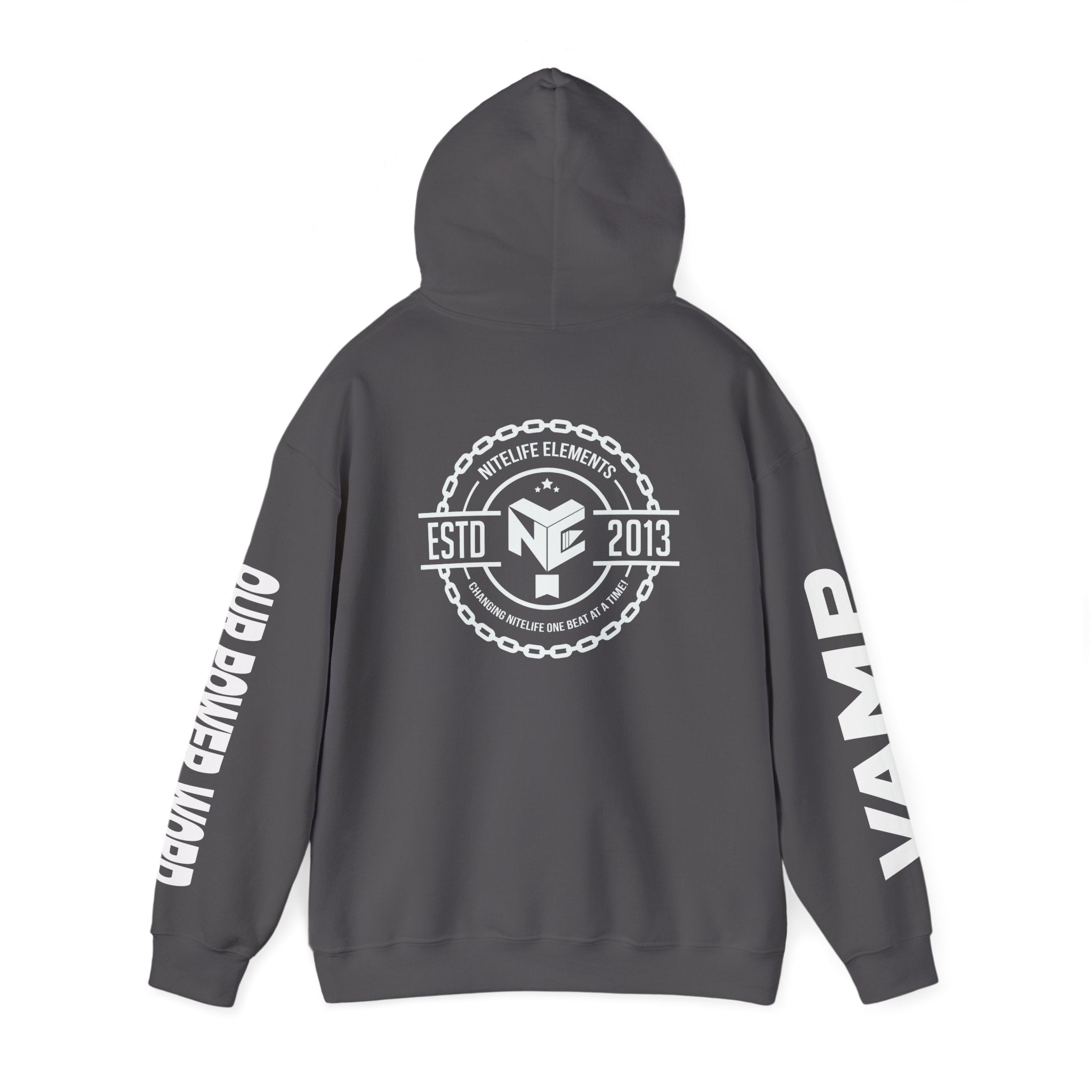 "Nightlife Elements" Customizable Unisex Heavy Blend Hoodie – Personalize w/Power Word