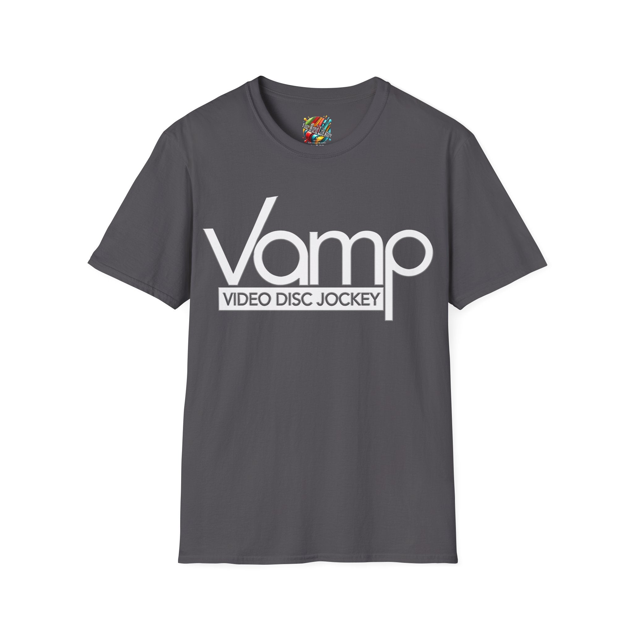 "DJ VAMP" 🎧Signature Logo Tee – Bold, Loud, and Made to Move