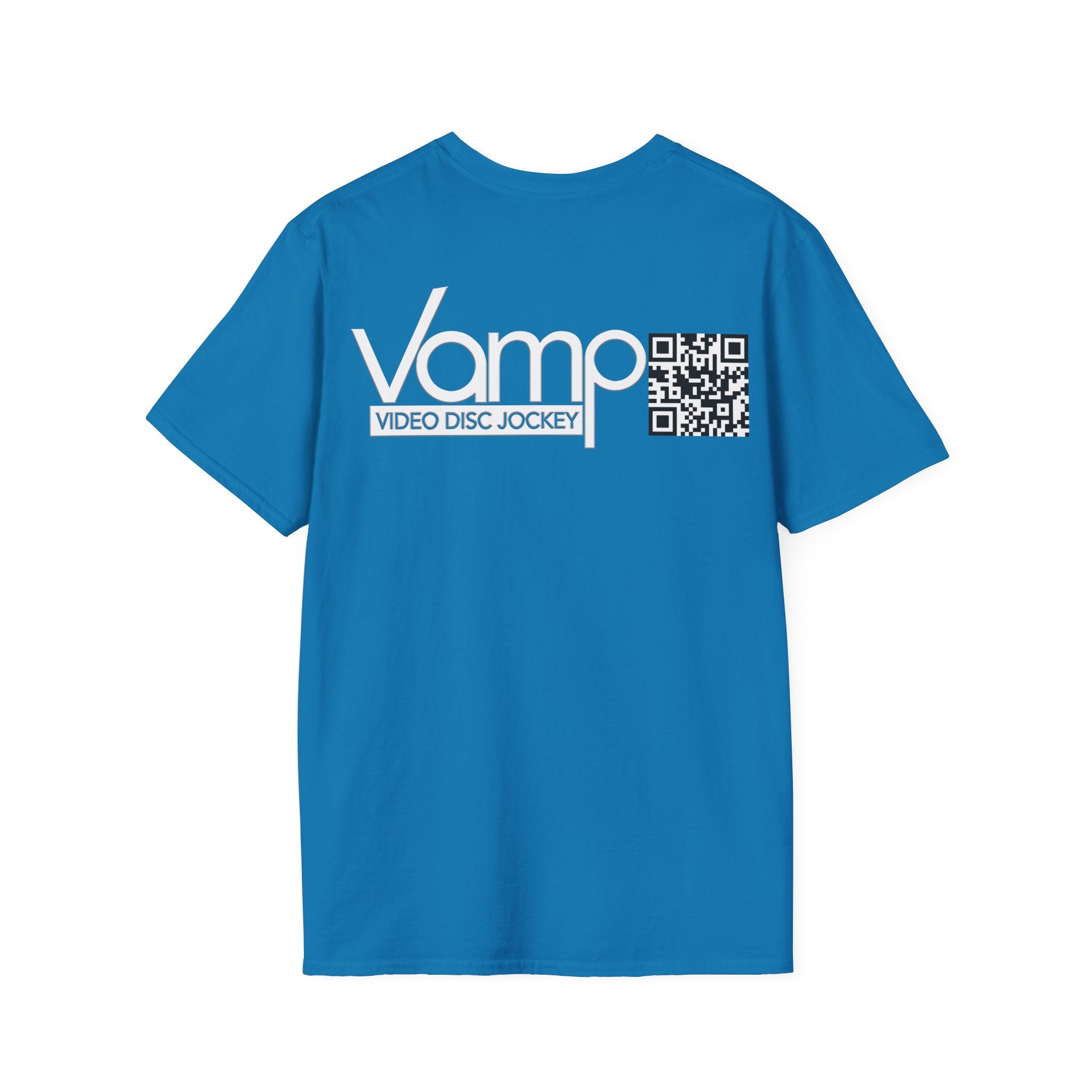 "DJ VAMP" 🎧Personalized Logo Tee – Bold, Loud, and Made to Move - QR