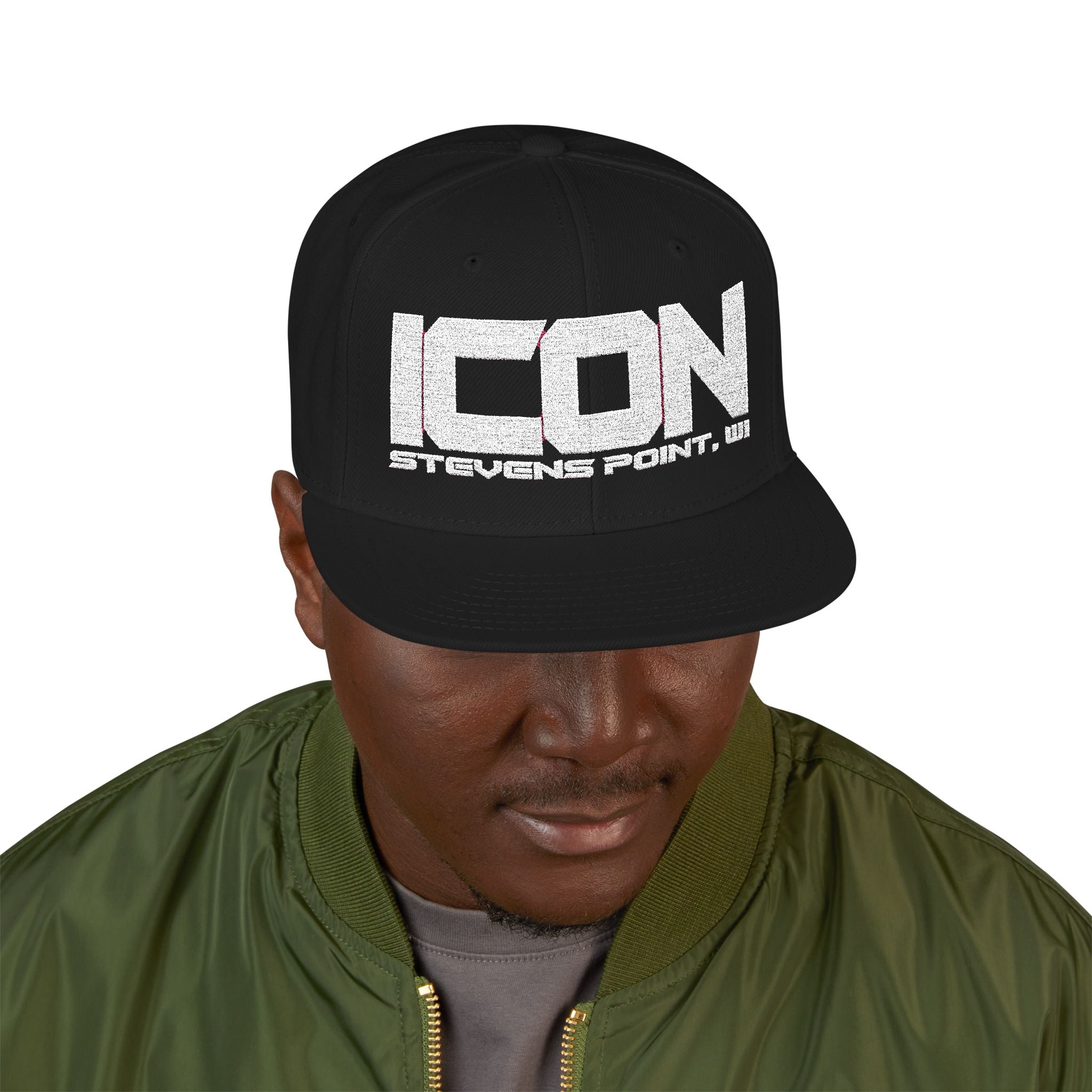 ICON - Stylish Snapback Hat (Embroidery,) Trendy Cap for Men and Women, Perfect for Casual Wear, Streetwear,