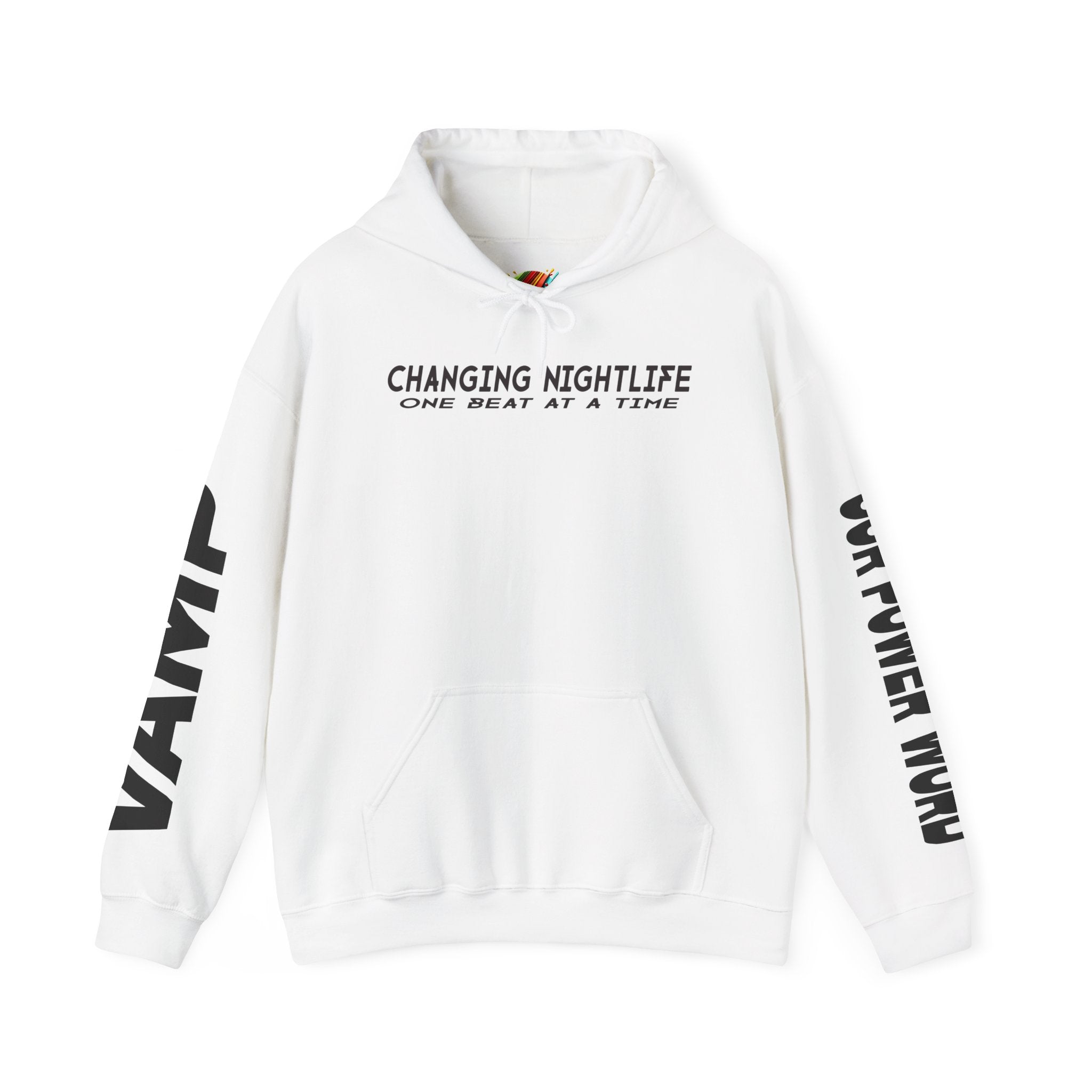 "Nightlife Elements" Customizable Unisex Heavy Blend Hoodie – Personalize w/Power Word