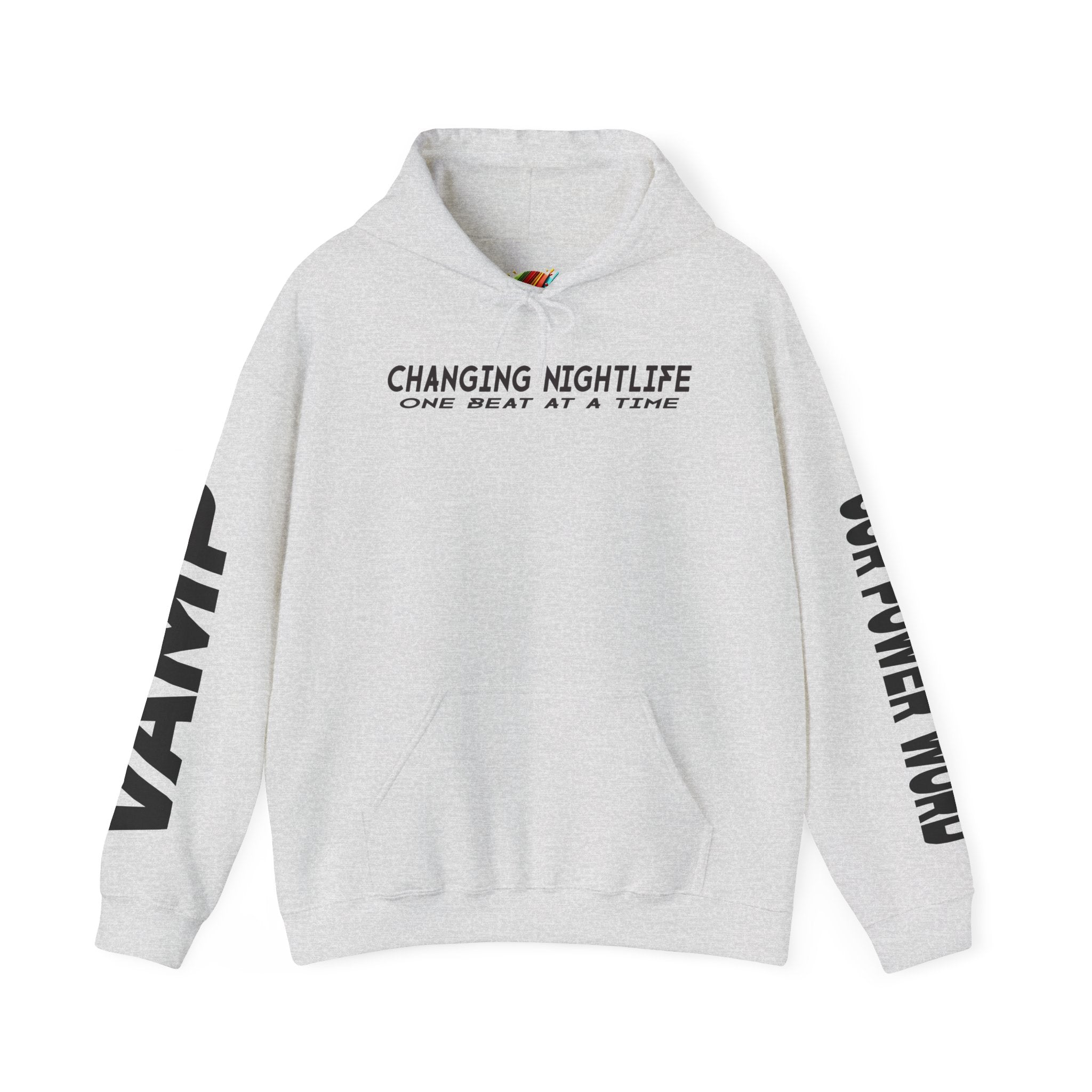 "Nightlife Elements" Customizable Unisex Heavy Blend Hoodie – Personalize w/Power Word