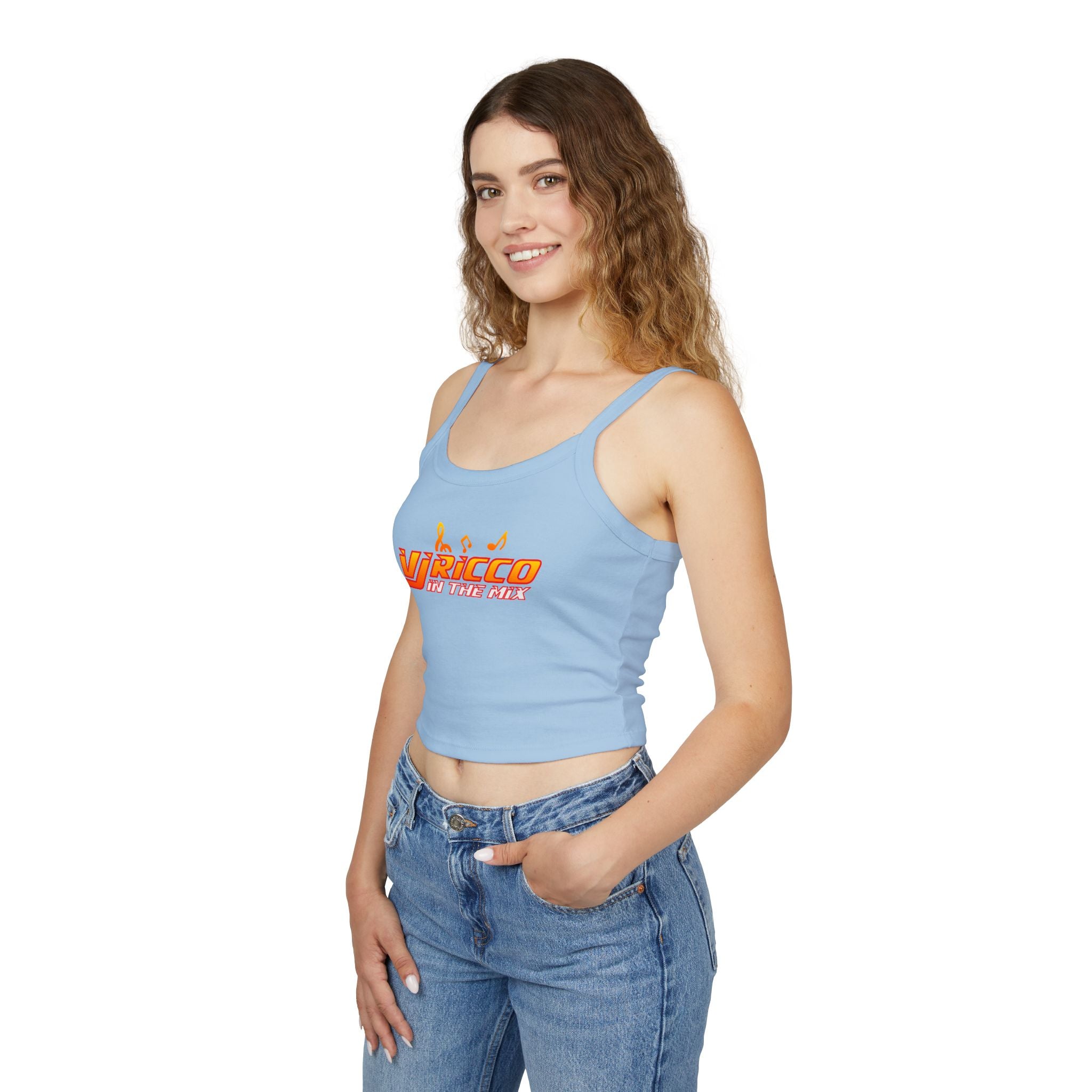 "VJ Ricco"🎤 Women’s Music Vibe Spaghetti Strap Tank – Summer Style, Festival Ready
