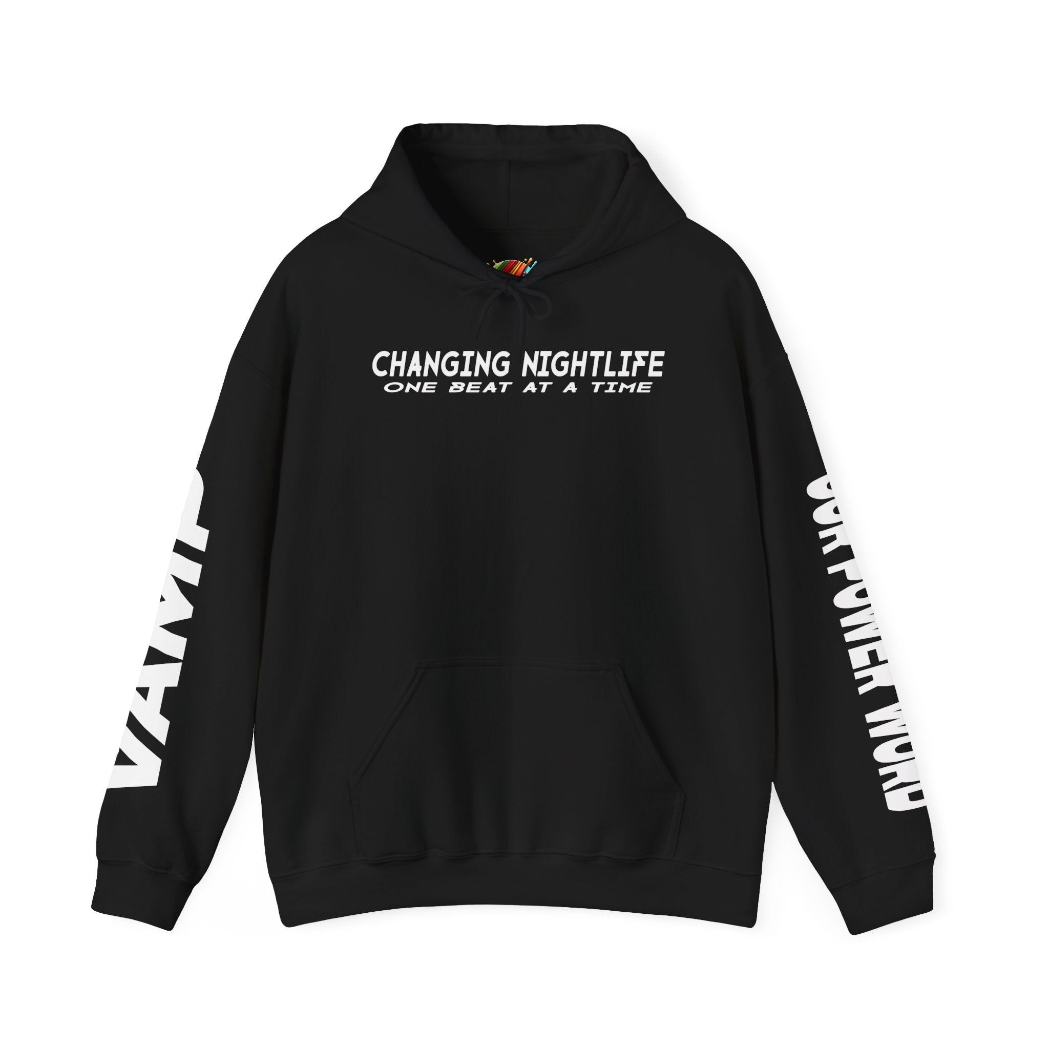 "Nightlife Elements" Customizable Unisex Heavy Blend Hoodie – Personalize w/Power Word