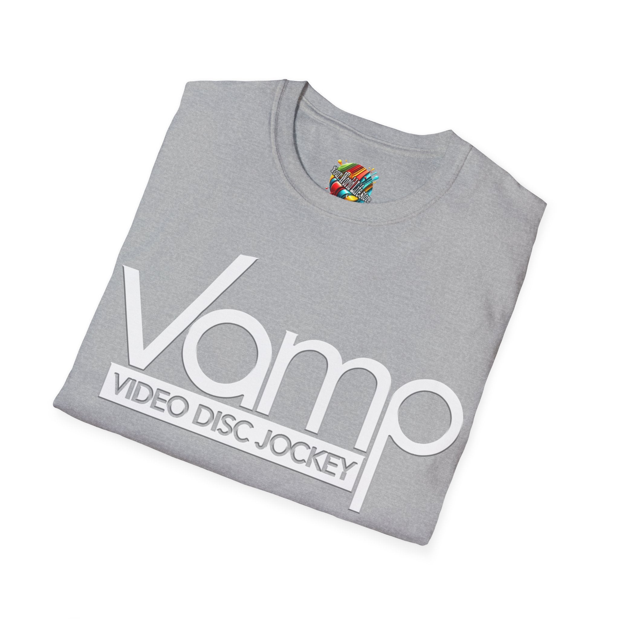 "DJ VAMP" 🎧Signature Logo Tee – Bold, Loud, and Made to Move