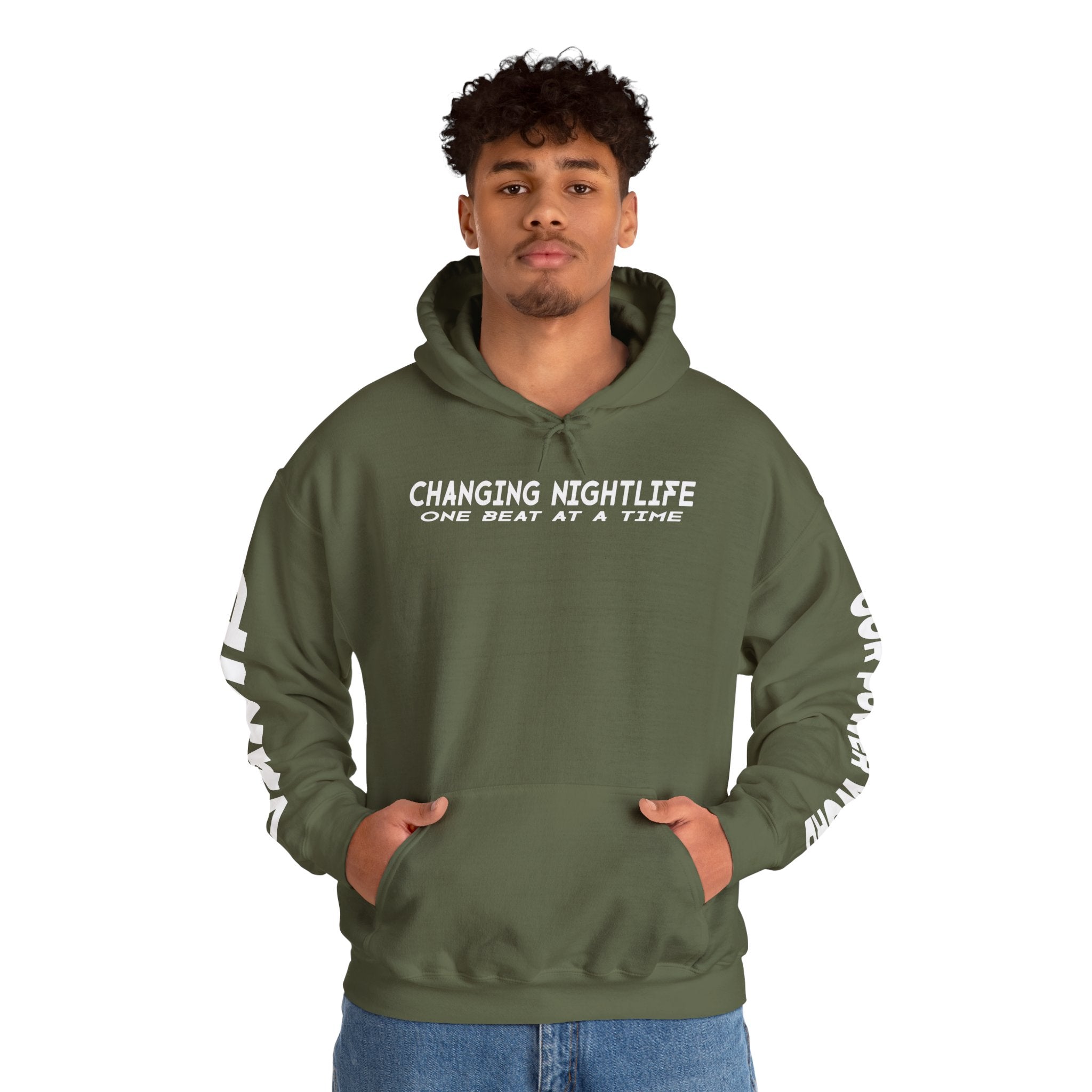 "Nightlife Elements" Customizable Unisex Heavy Blend Hoodie – Personalize w/Power Word