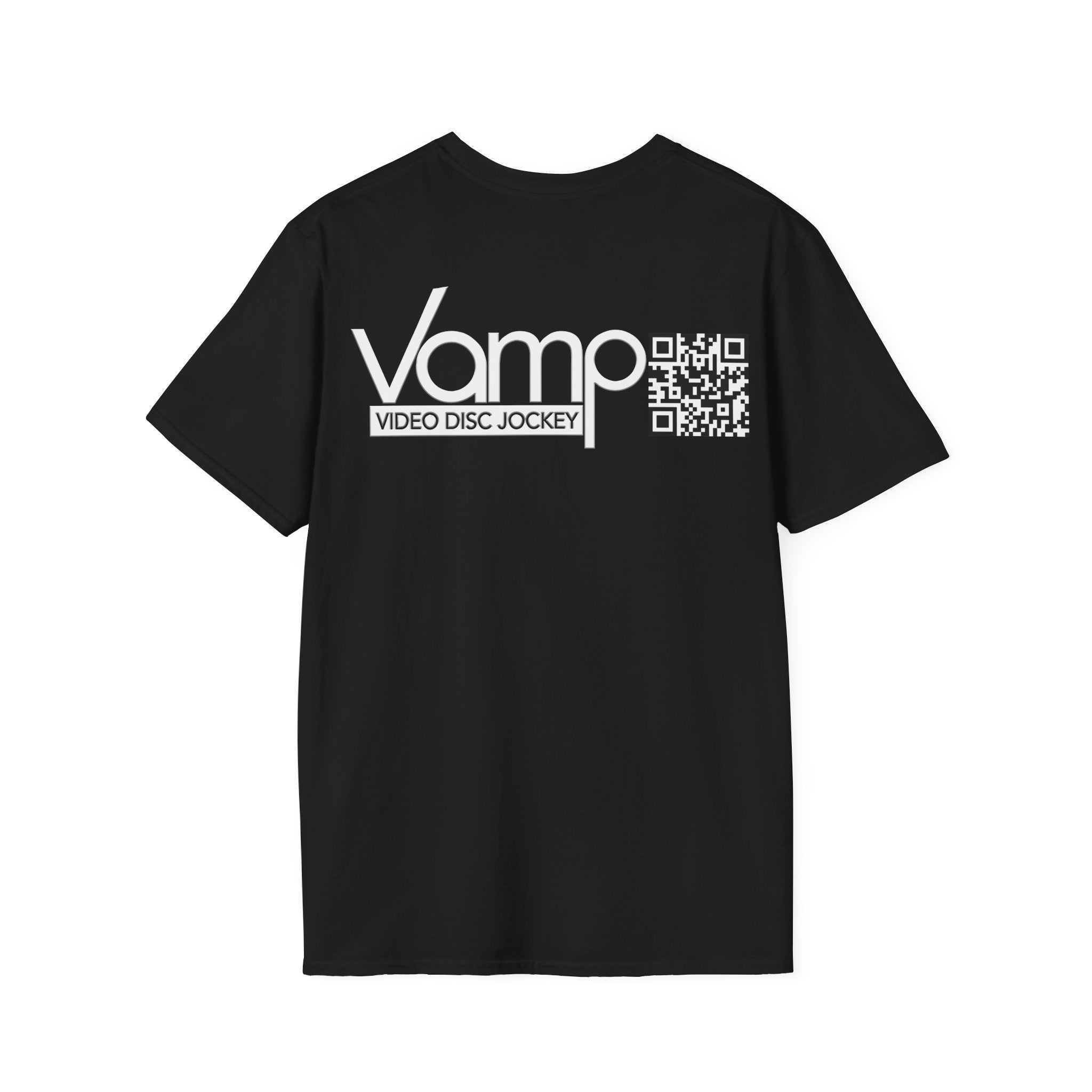 "DJ VAMP" 🎧Personalized Logo Tee – Bold, Loud, and Made to Move - QR