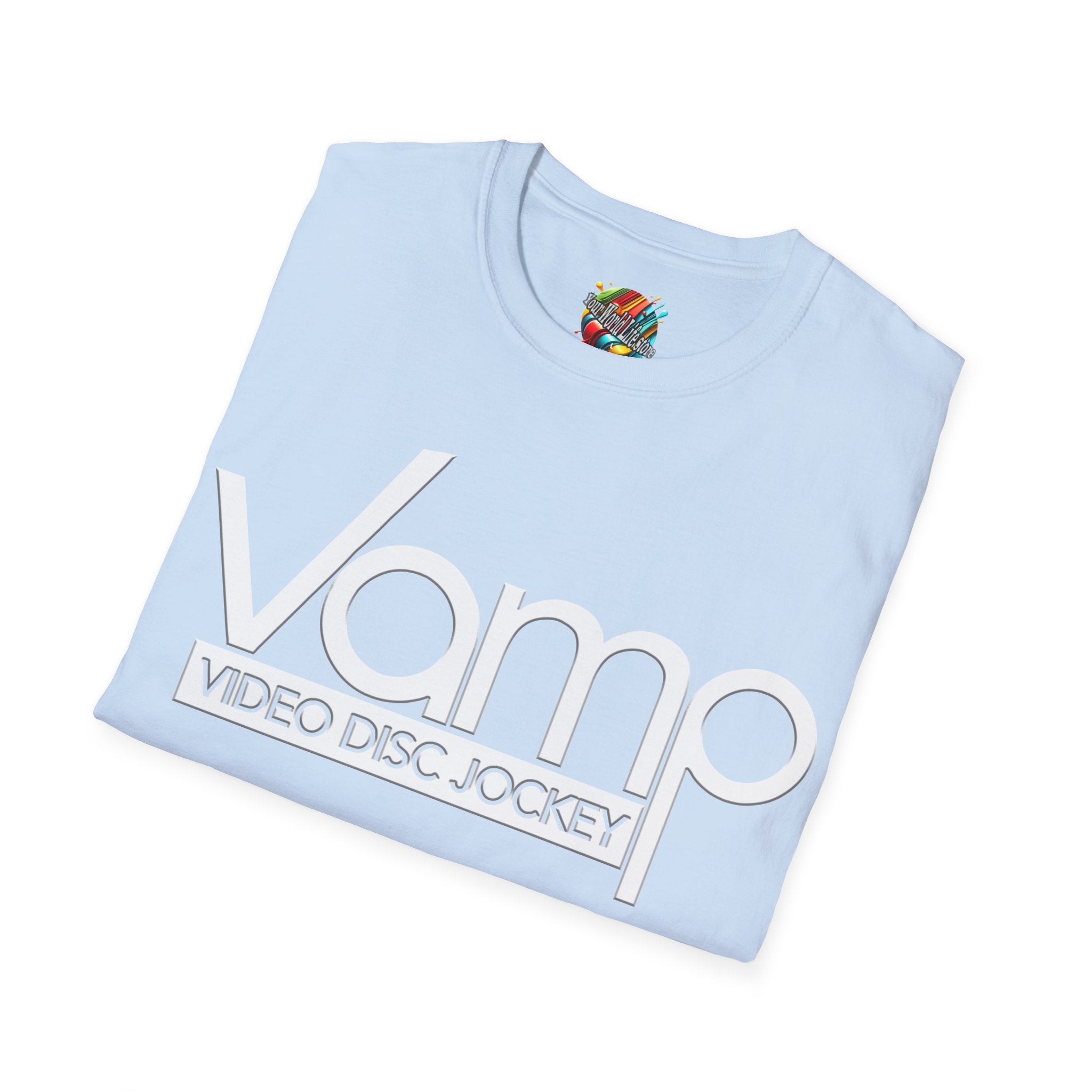 "DJ VAMP" 🎧Signature Logo Tee – Bold, Loud, and Made to Move