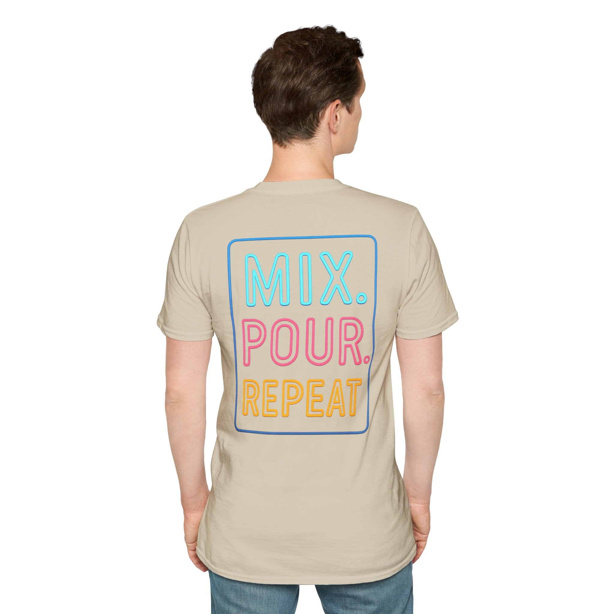 "Your World Life" 🎶 Mix. Pour. Repeat. – Custom Unisex Soft style T-Shirt - Light Colors