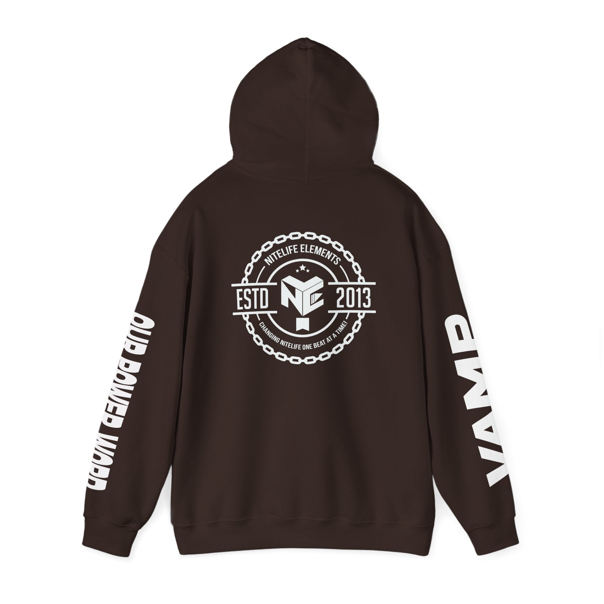 "Nightlife Elements" Customizable Unisex Heavy Blend Hoodie – Personalize w/Power Word