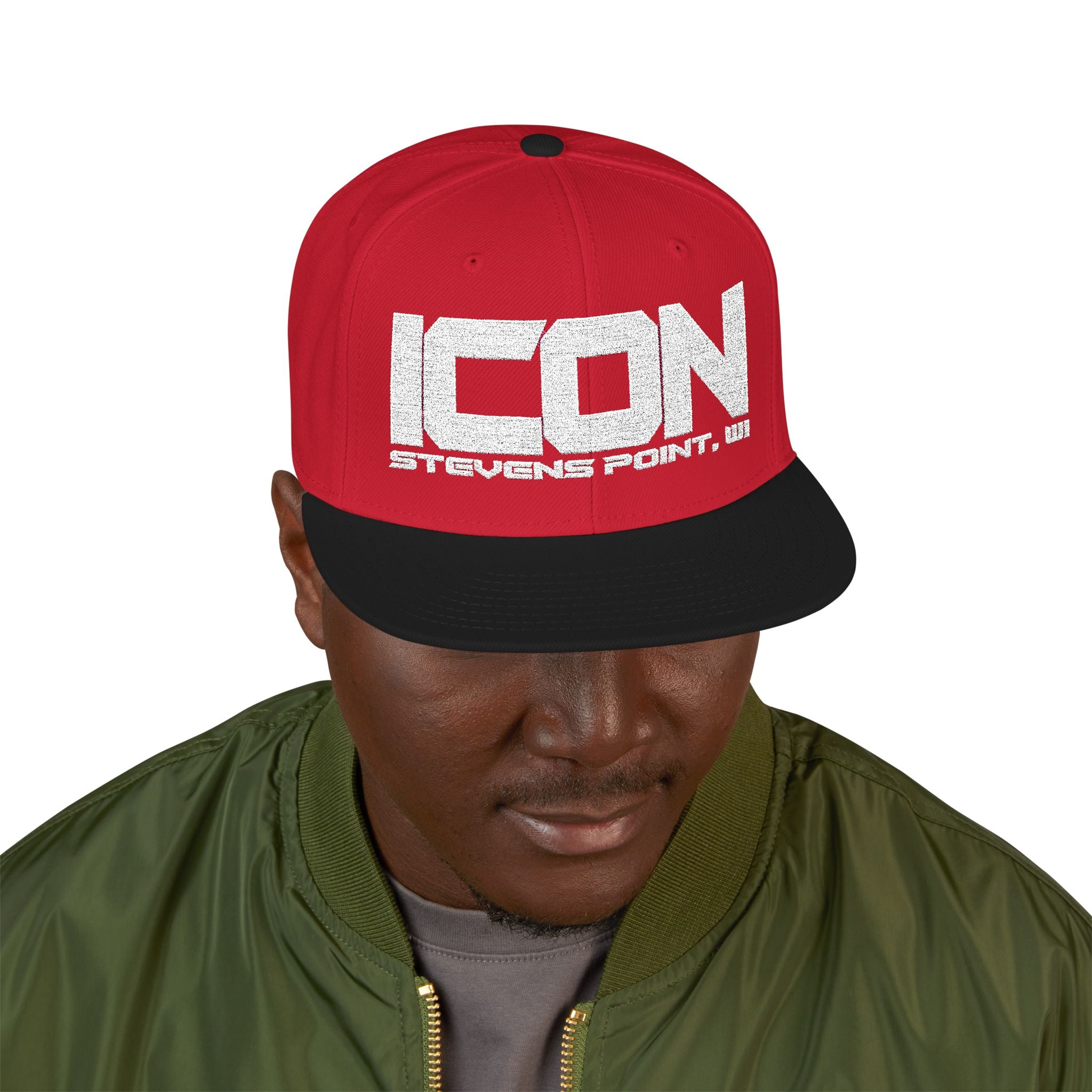 ICON - Stylish Snapback Hat (Embroidery,) Trendy Cap for Men and Women, Perfect for Casual Wear, Streetwear,