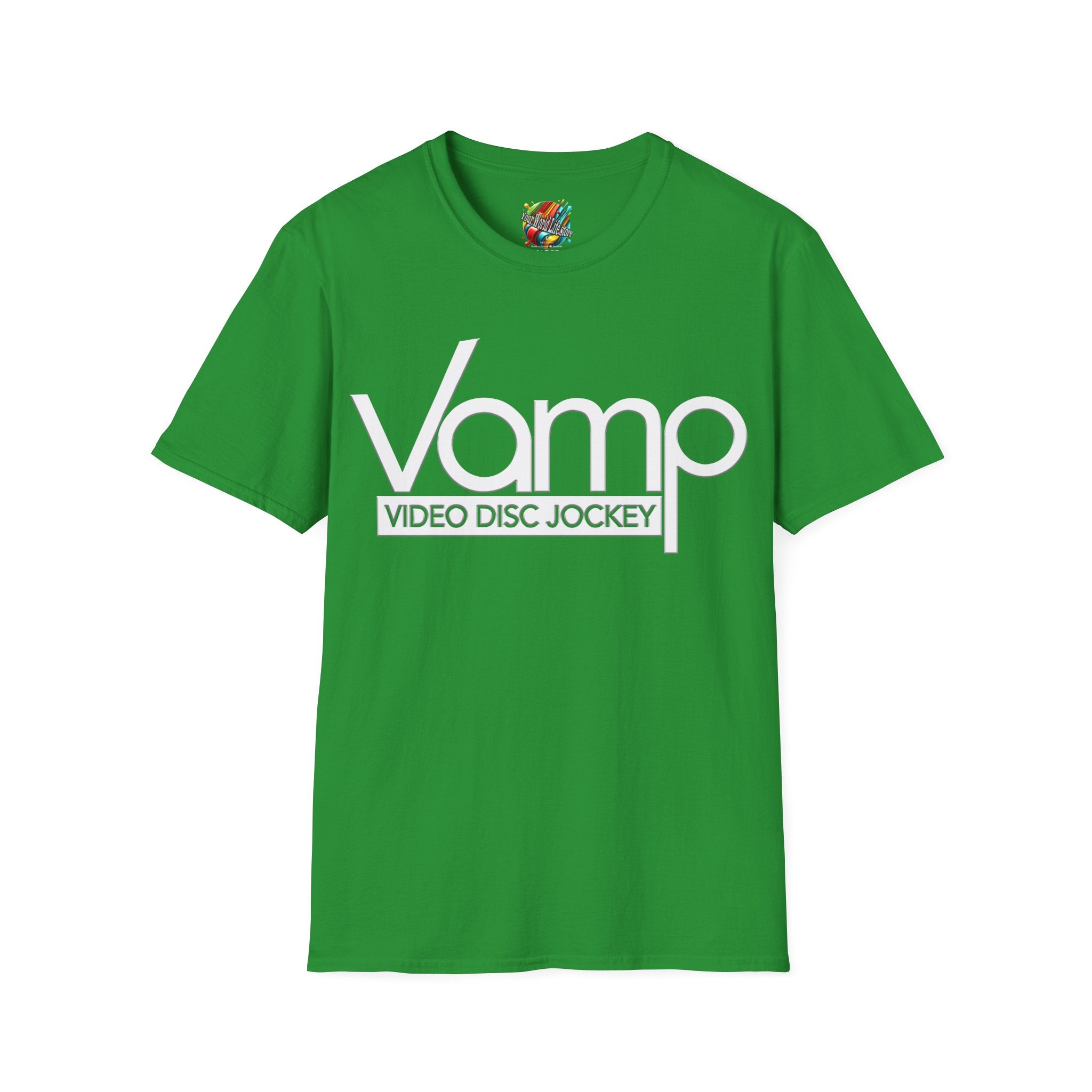 "DJ VAMP" 🎧Signature Logo Tee – Bold, Loud, and Made to Move