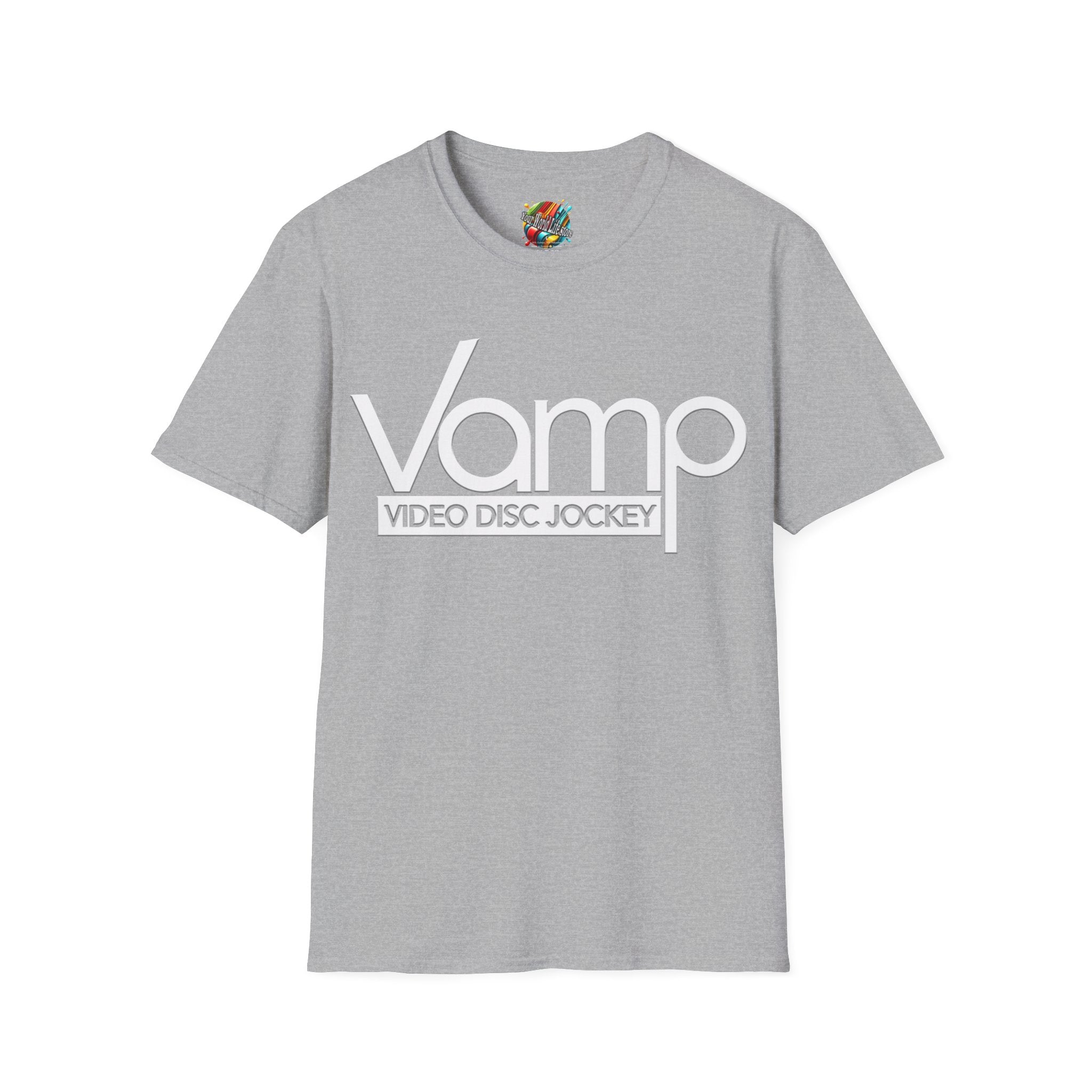 "DJ VAMP" 🎧Signature Logo Tee – Bold, Loud, and Made to Move