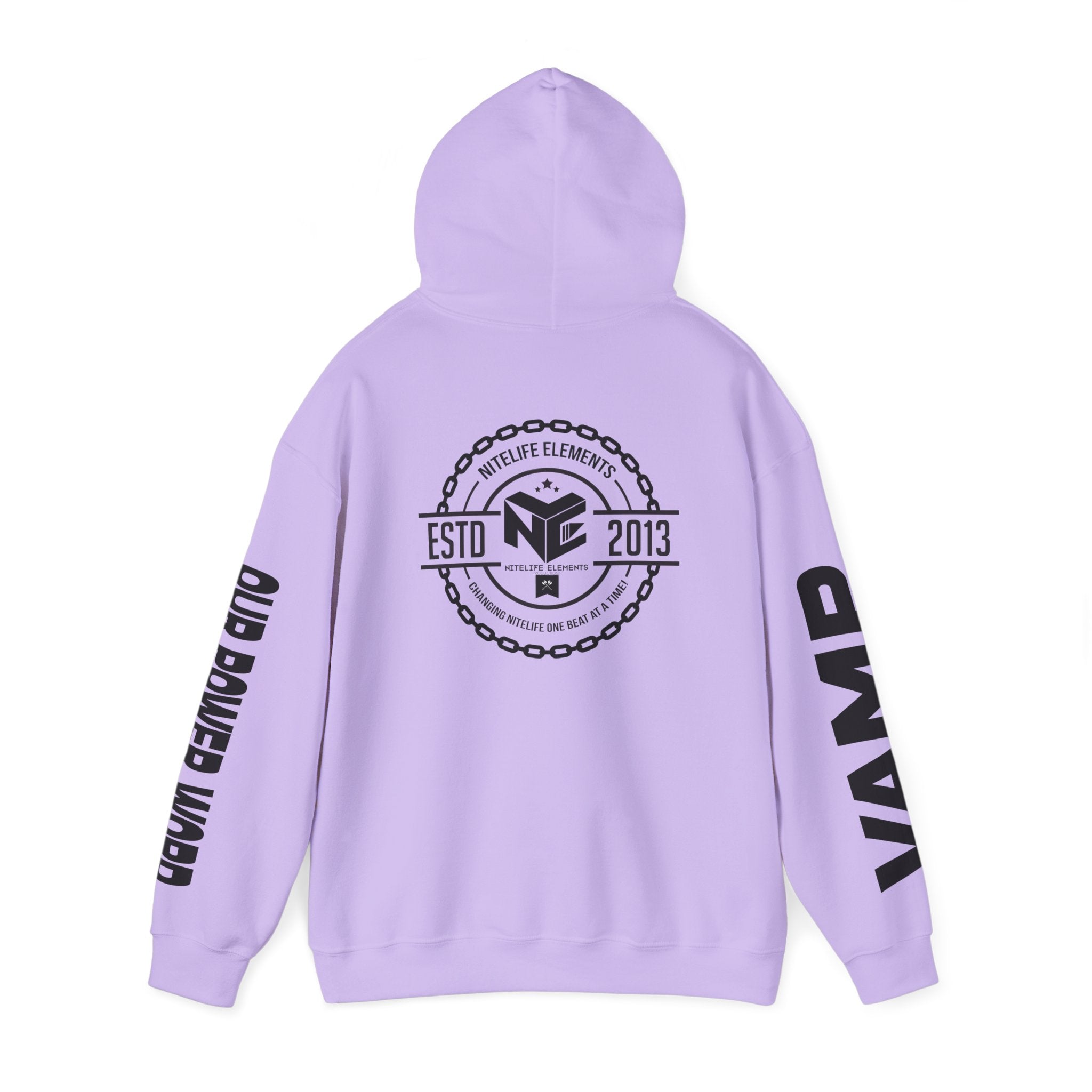 "Nightlife Elements" Customizable Unisex Heavy Blend Hoodie – Personalize w/Power Word