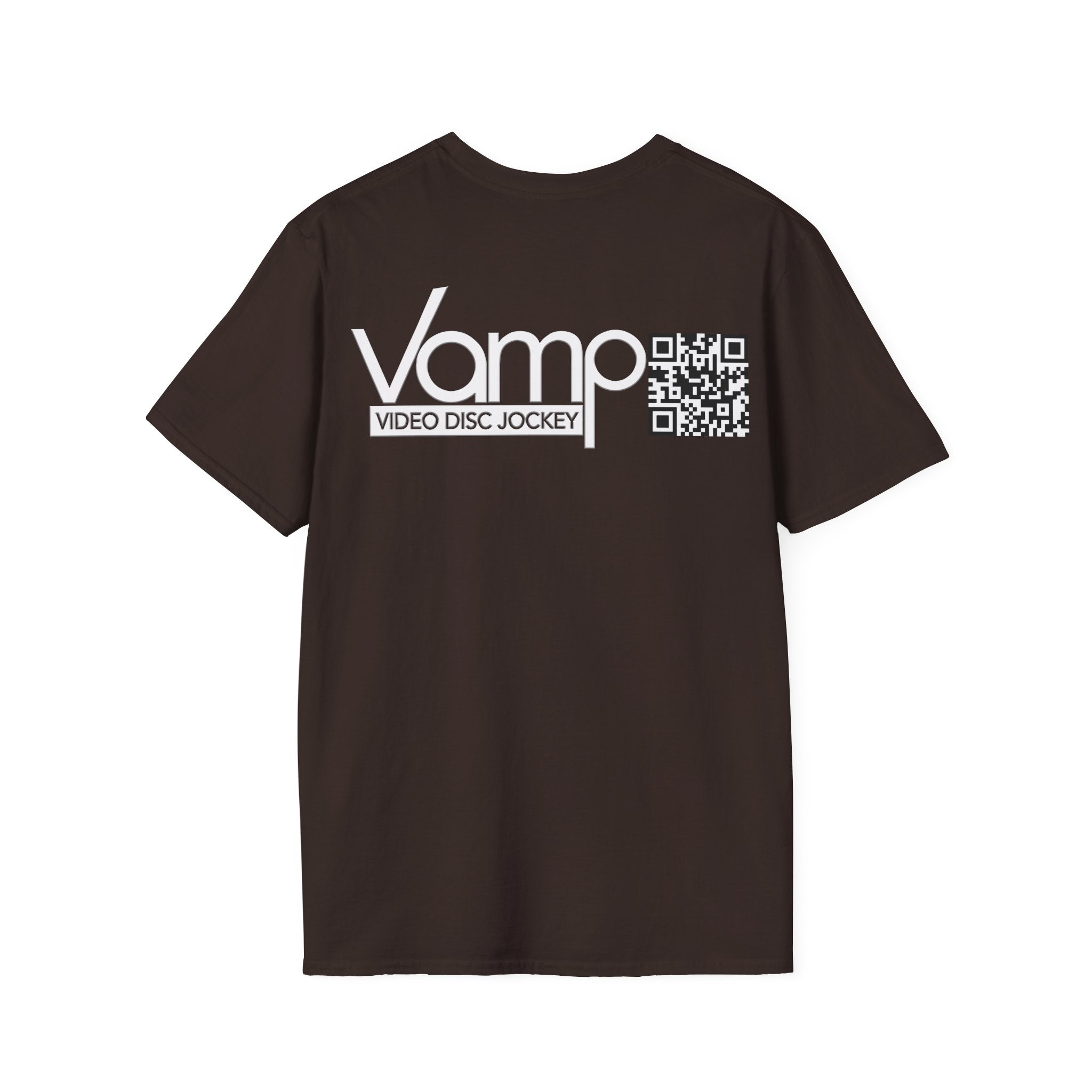 "DJ VAMP" 🎧Personalized Logo Tee – Bold, Loud, and Made to Move - QR