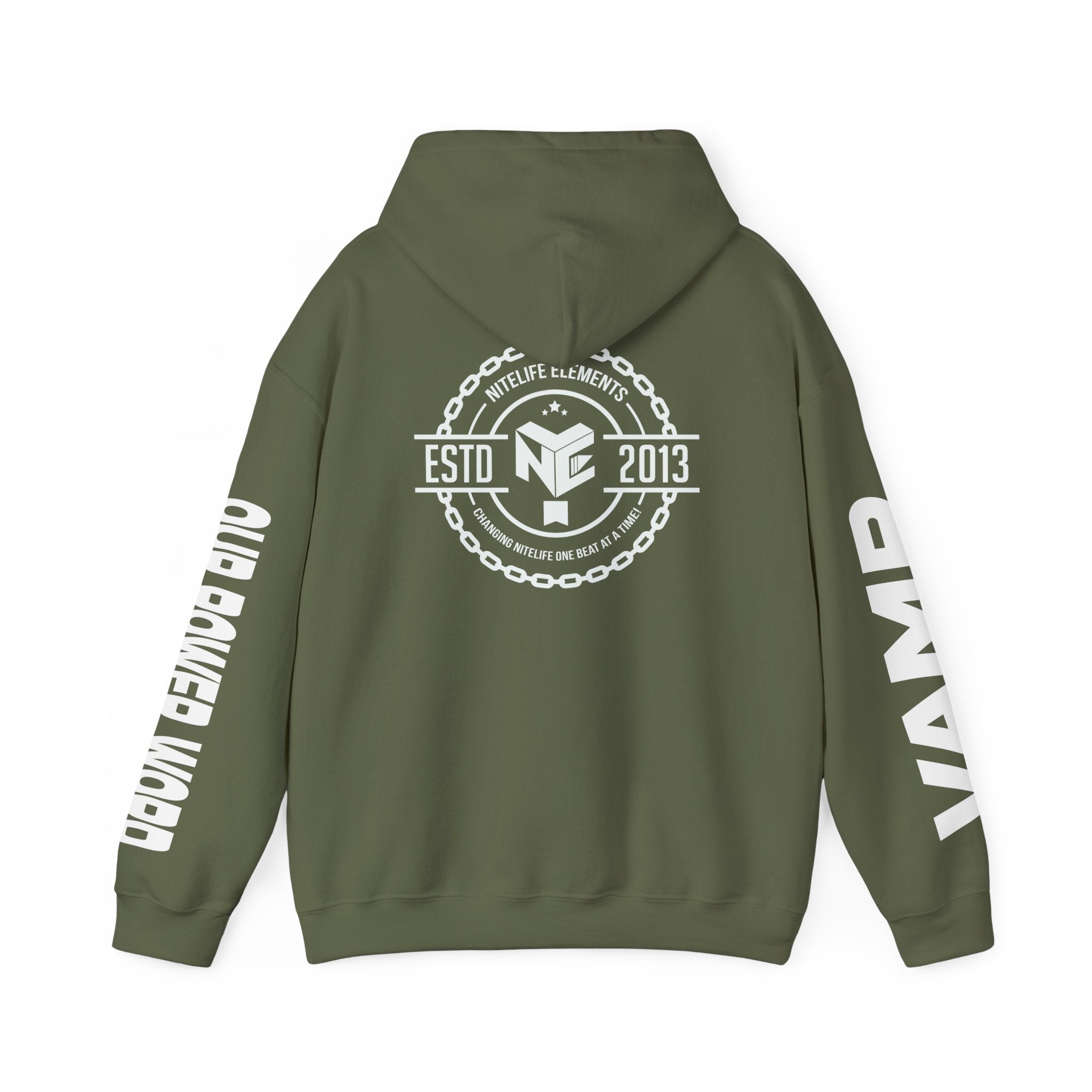 "Nightlife Elements" Customizable Unisex Heavy Blend Hoodie – Personalize w/Power Word