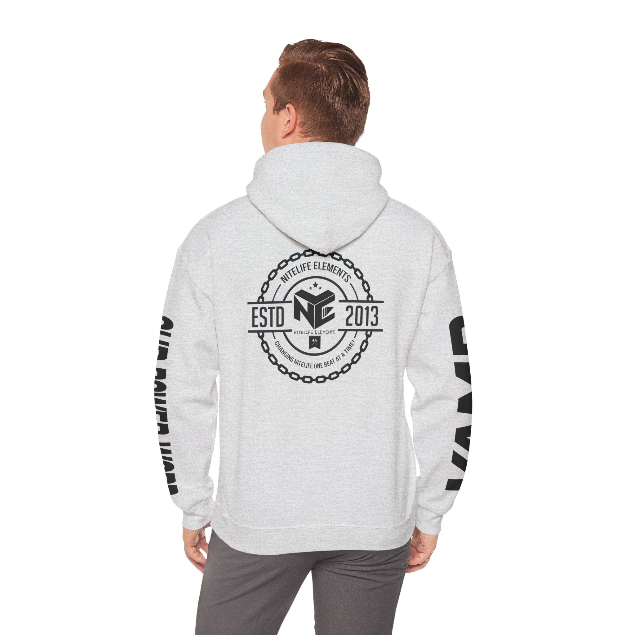"Nightlife Elements" Customizable Unisex Heavy Blend Hoodie – Personalize w/Power Word