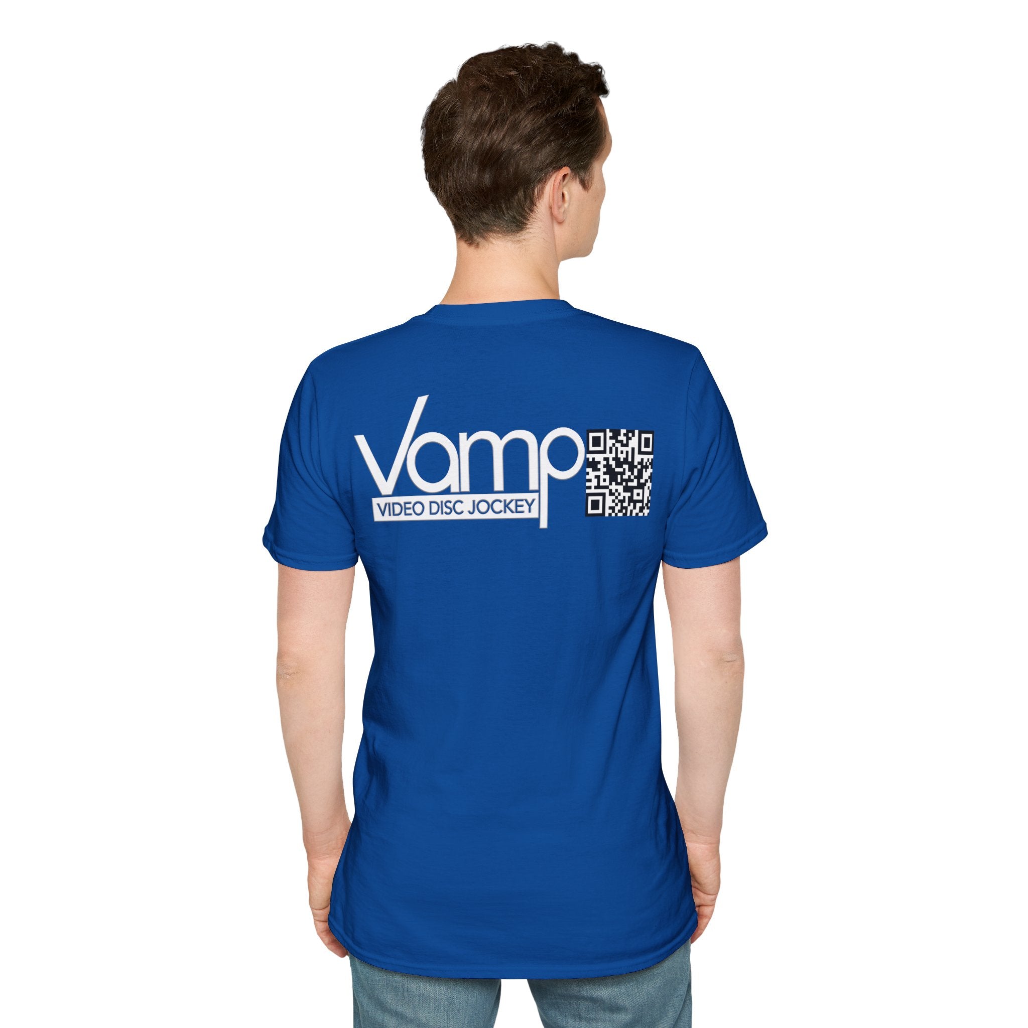 "DJ VAMP" 🎧Personalized Logo Tee – Bold, Loud, and Made to Move - QR
