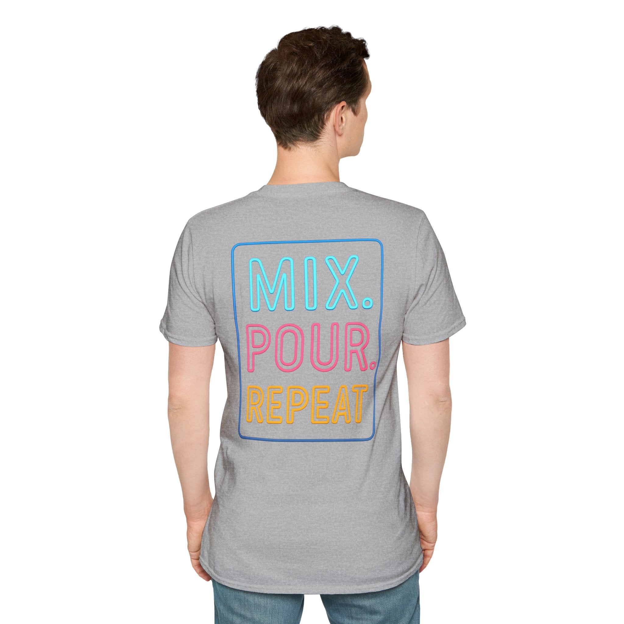 "Your World Life" 🎶 Mix. Pour. Repeat. – Custom Unisex Soft style T-Shirt - Light Colors