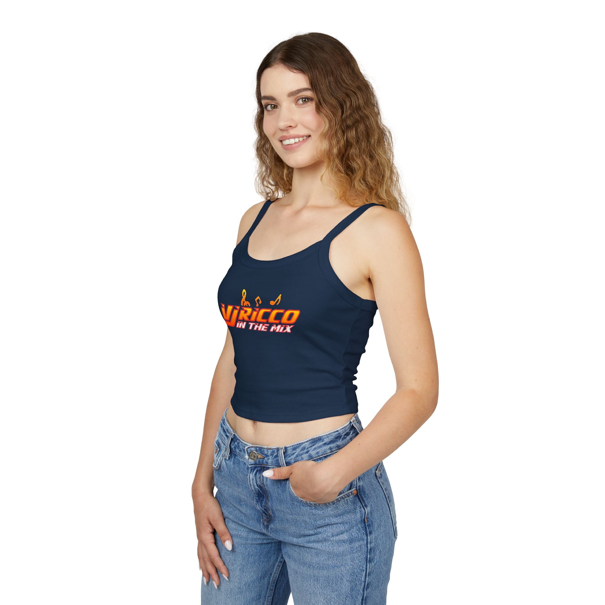 "VJ Ricco"🎤 Women’s Music Vibe Spaghetti Strap Tank – Summer Style, Festival Ready