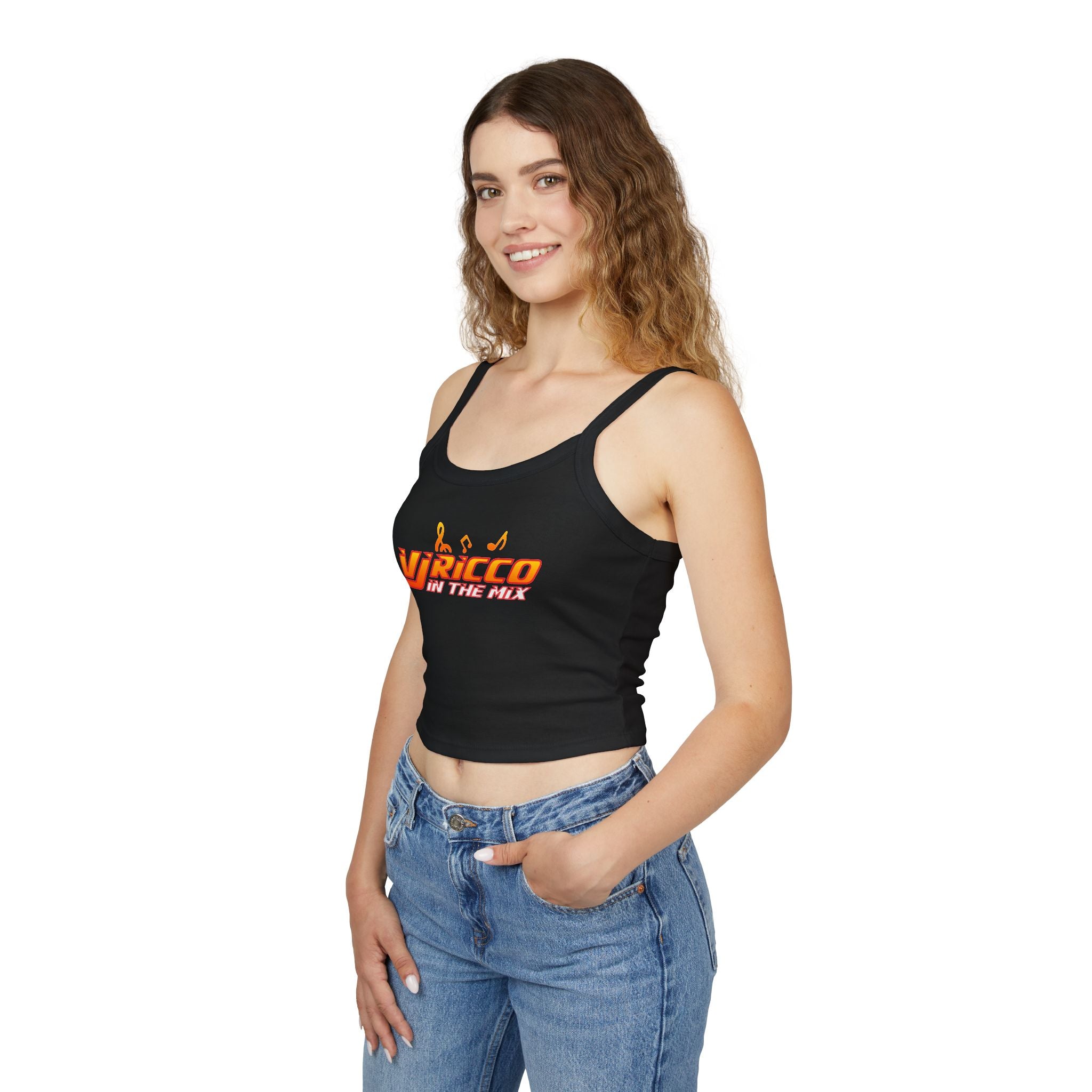 "VJ Ricco"🎤 Women’s Music Vibe Spaghetti Strap Tank – Summer Style, Festival Ready