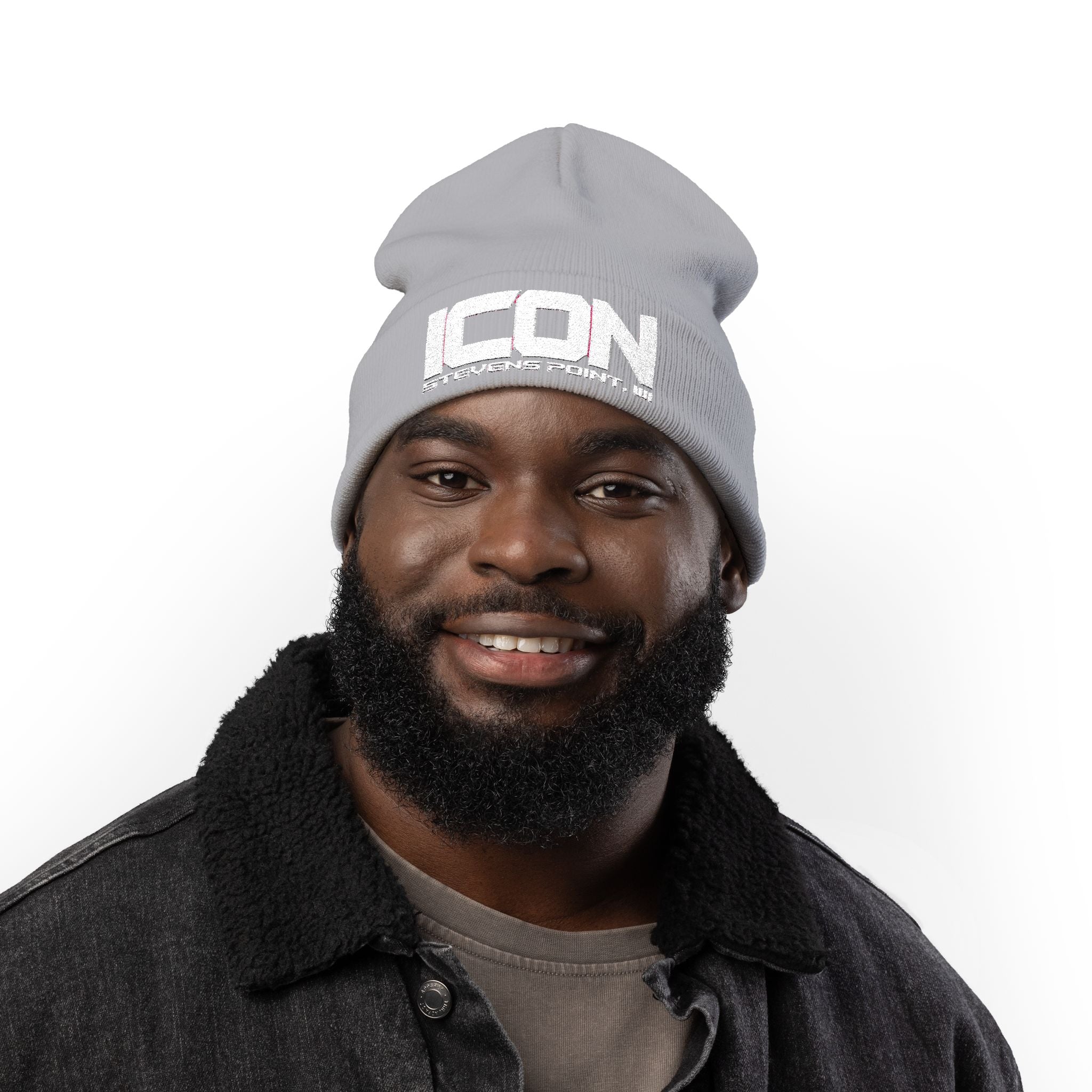 ICON Embroidered Knit Beanie – Cozy Winter Style