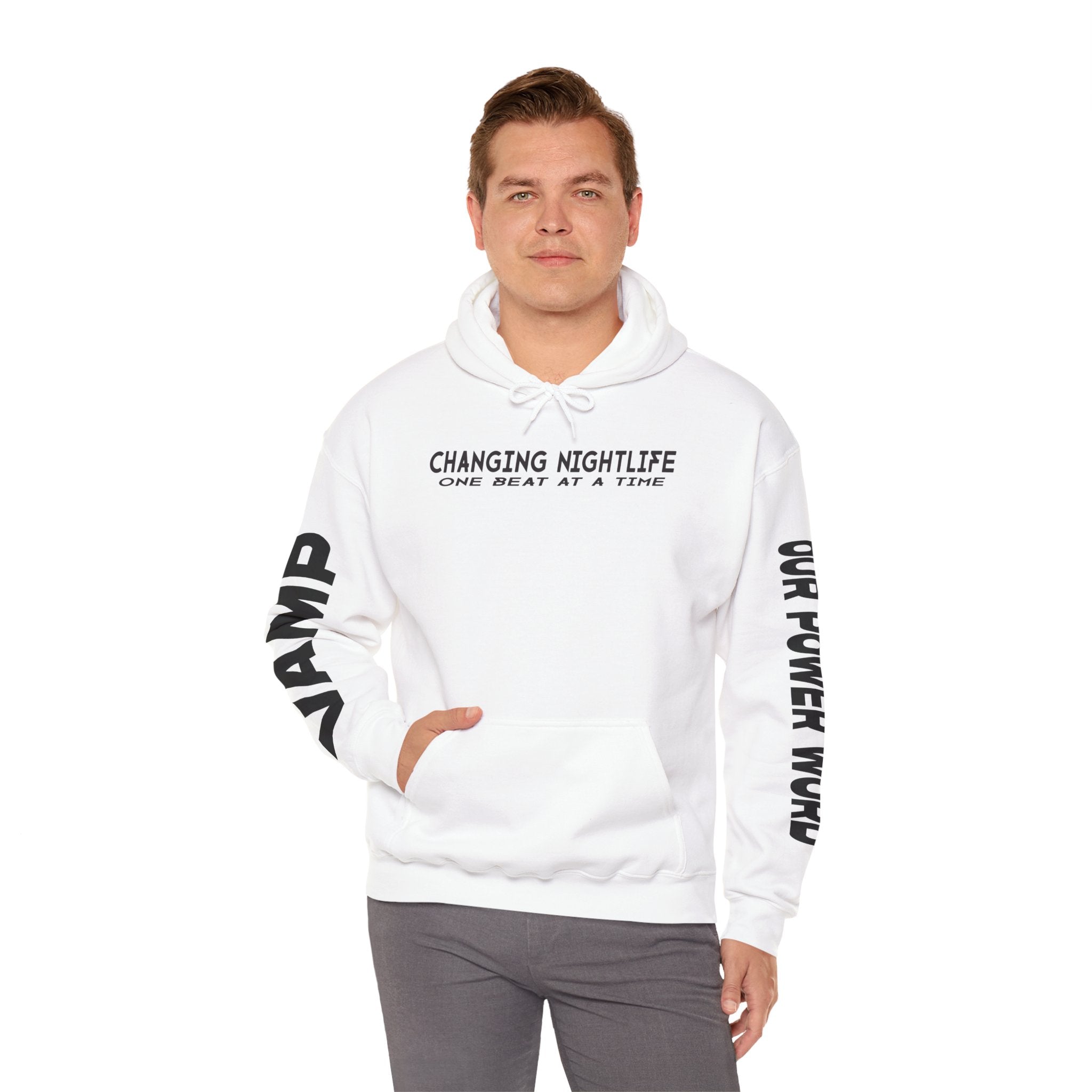 "Nightlife Elements" Customizable Unisex Heavy Blend Hoodie – Personalize w/Power Word