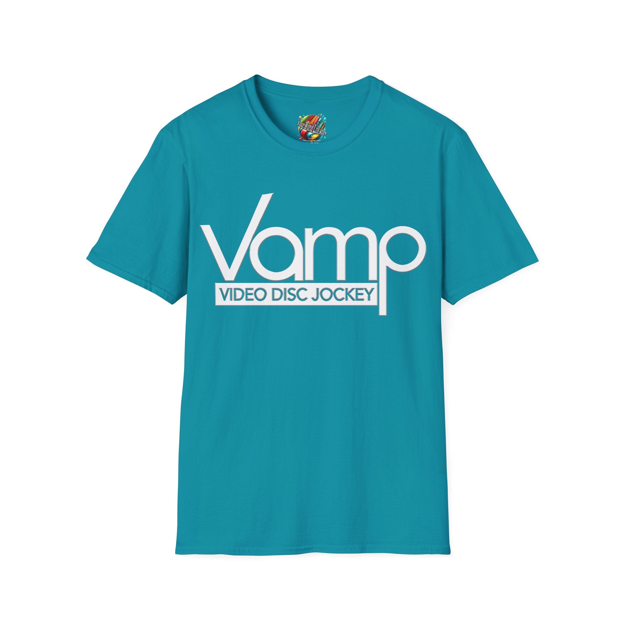 "DJ VAMP" 🎧Signature Logo Tee – Bold, Loud, and Made to Move
