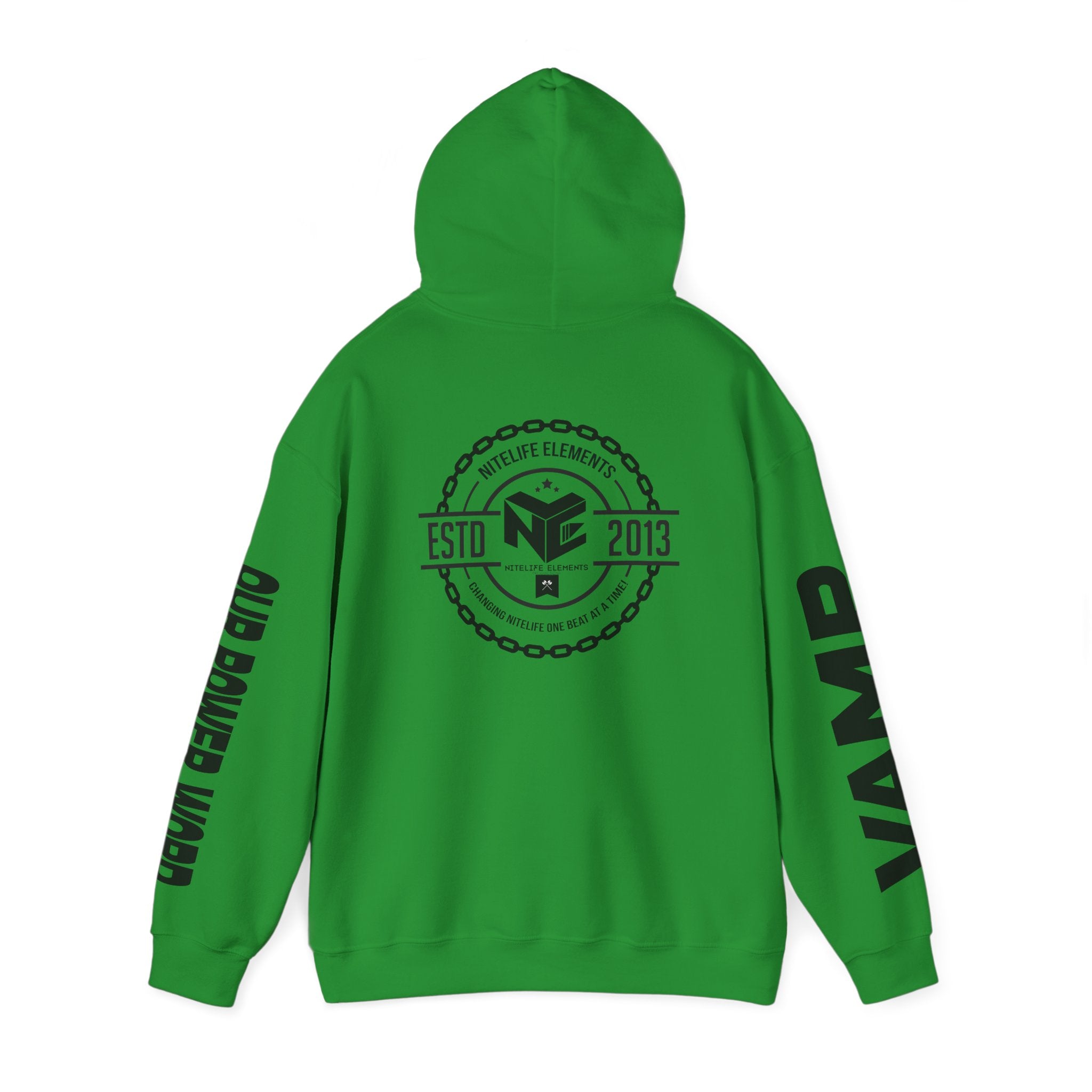 "Nightlife Elements" Customizable Unisex Heavy Blend Hoodie – Personalize w/Power Word