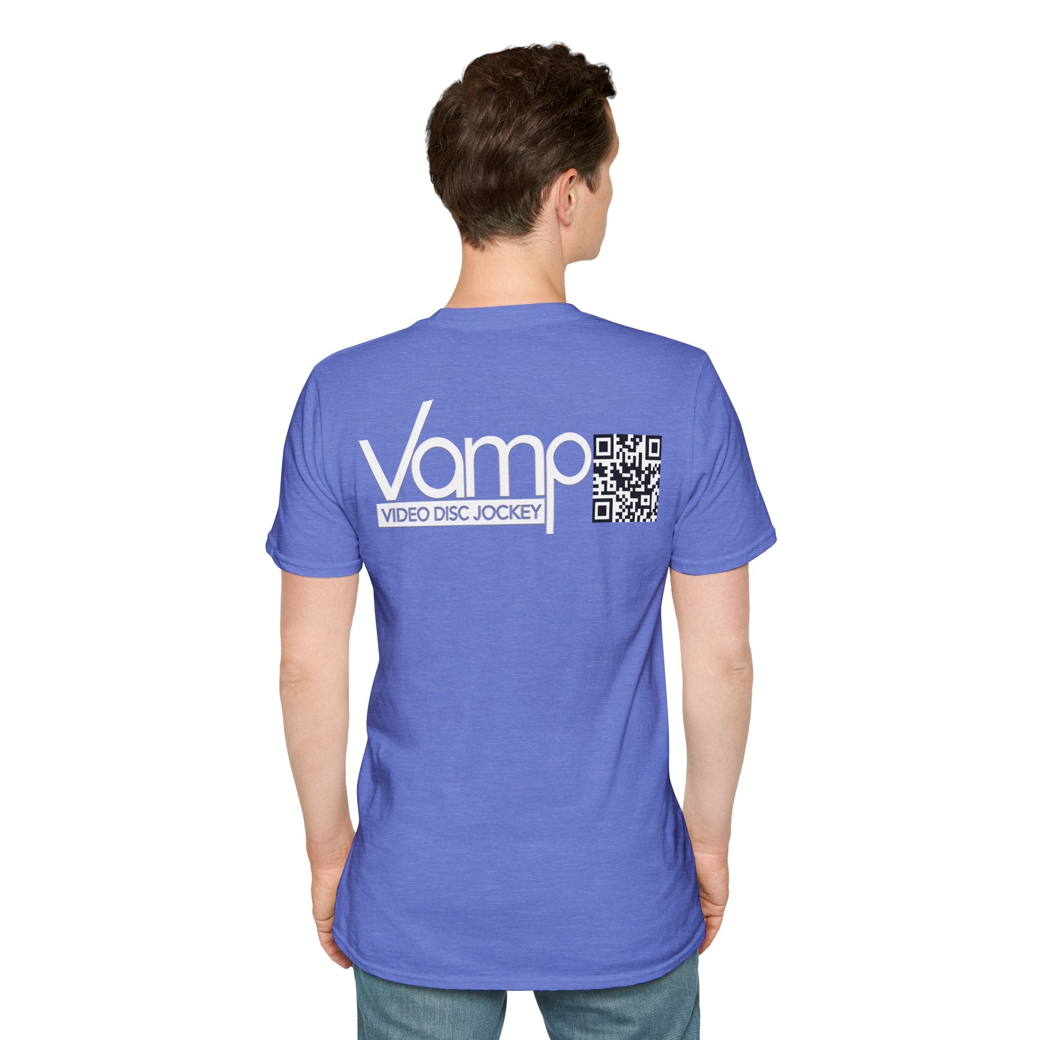 "DJ VAMP" 🎧Personalized Logo Tee – Bold, Loud, and Made to Move - QR