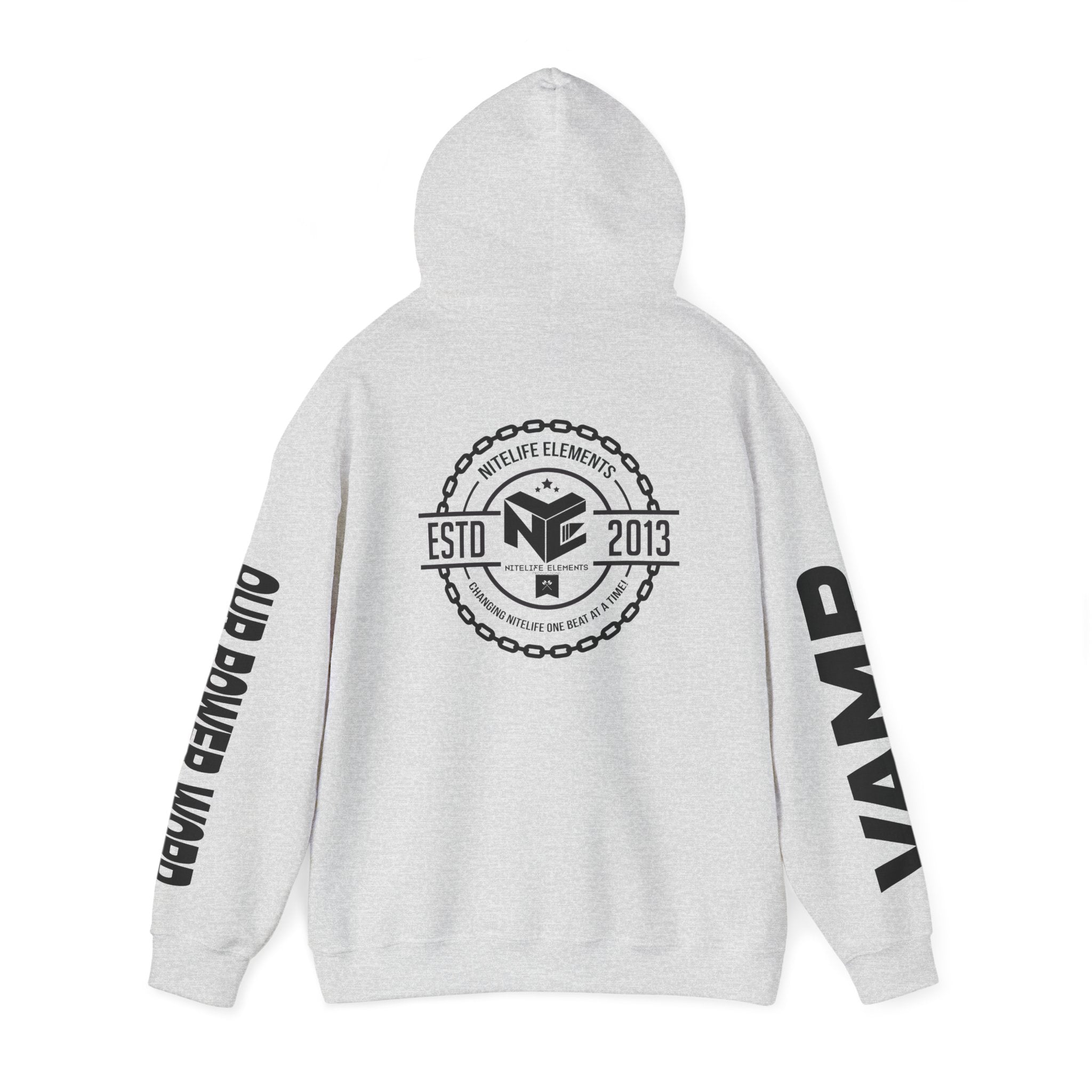 "Nightlife Elements" Customizable Unisex Heavy Blend Hoodie – Personalize w/Power Word