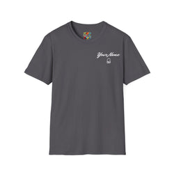 "DJ VAMP" 🎧Personalized Logo Tee – Bold, Loud, and Made to Move - QR