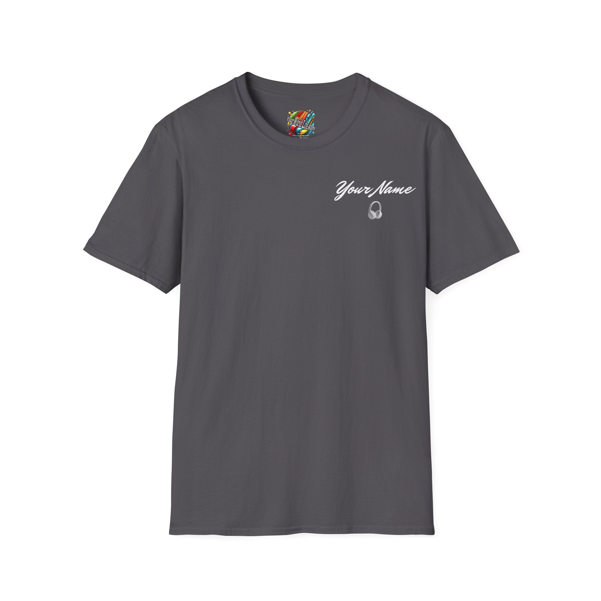 "DJ VAMP" 🎧Personalized Logo Tee – Bold, Loud, and Made to Move - QR