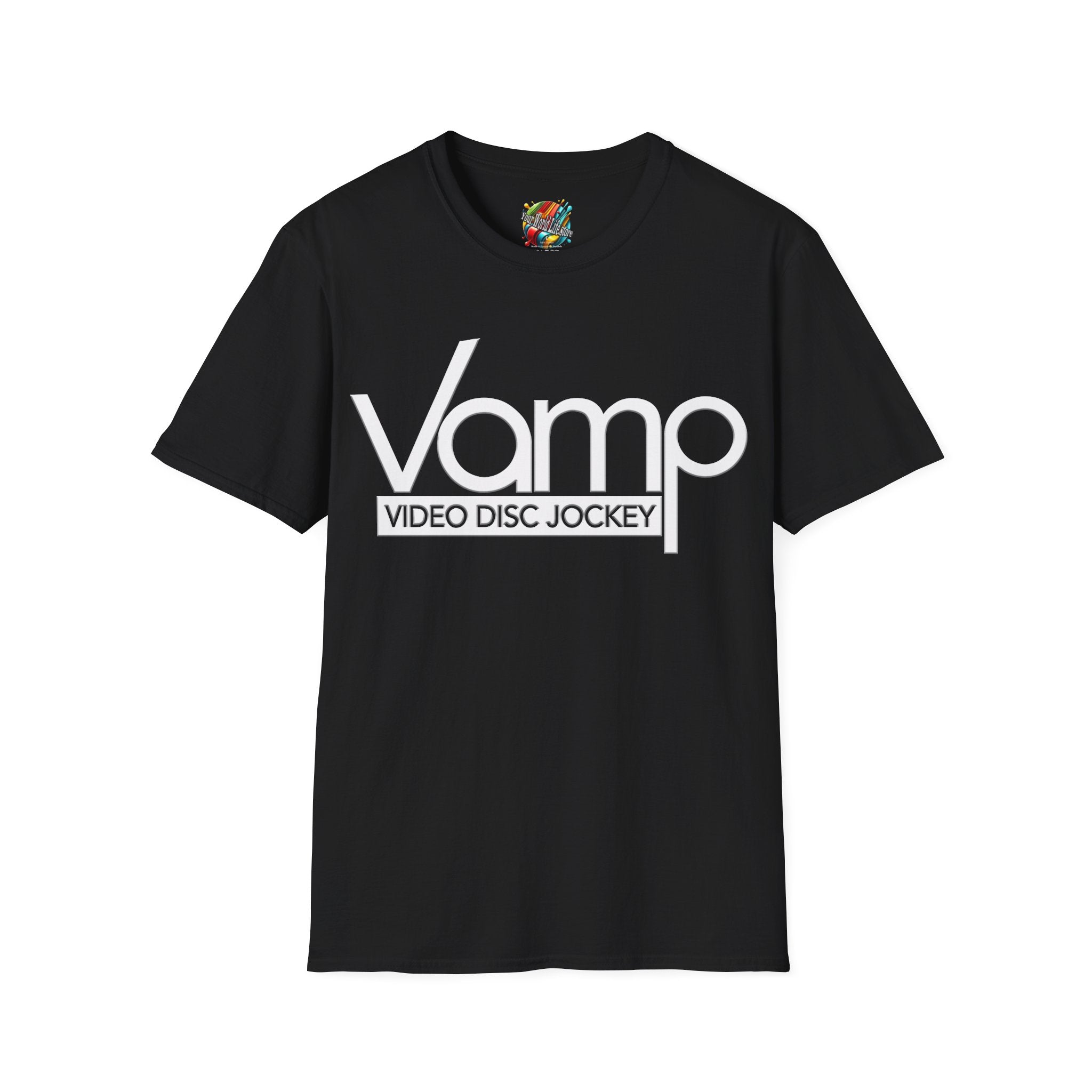 "DJ VAMP" 🎧Signature Logo Tee – Bold, Loud, and Made to Move