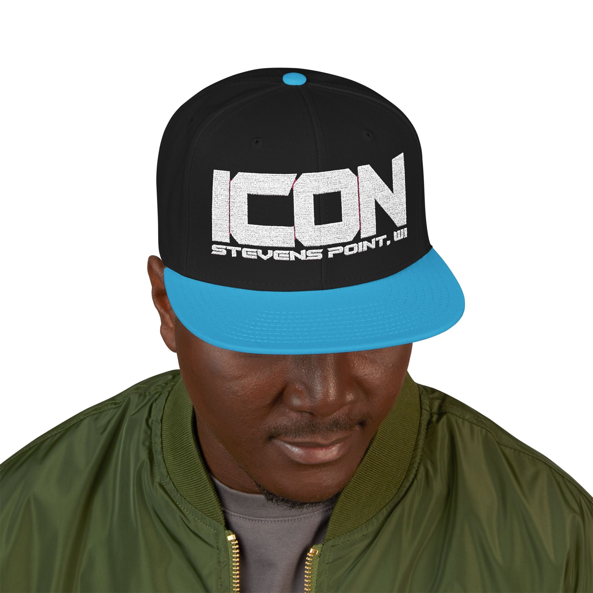 ICON - Stylish Snapback Hat (Embroidery,) Trendy Cap for Men and Women, Perfect for Casual Wear, Streetwear,