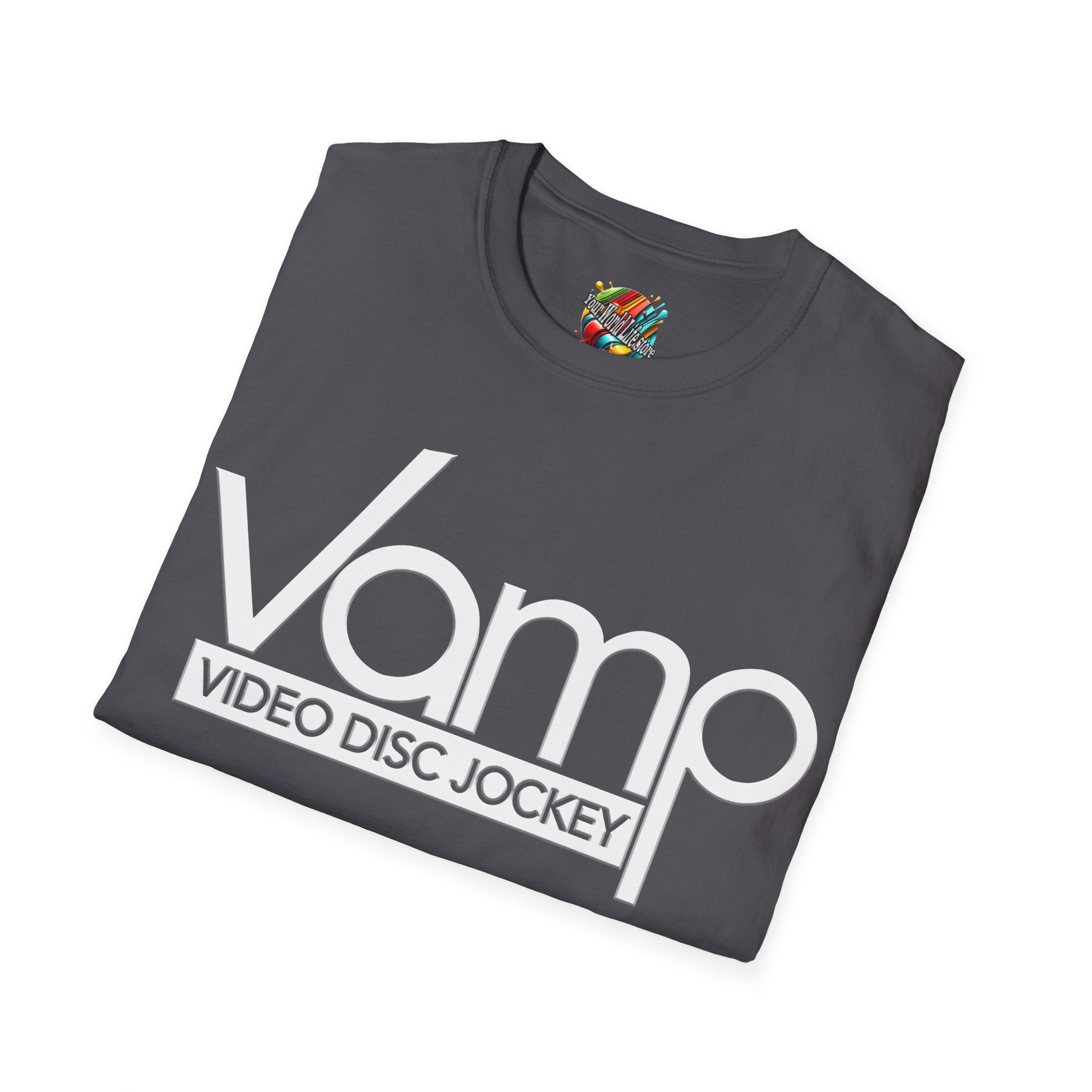 "DJ VAMP" 🎧Signature Logo Tee – Bold, Loud, and Made to Move