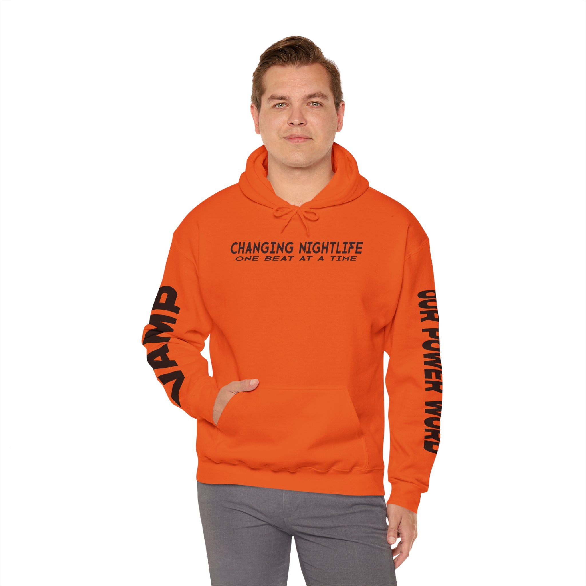 "Nightlife Elements" Customizable Unisex Heavy Blend Hoodie – Personalize w/Power Word