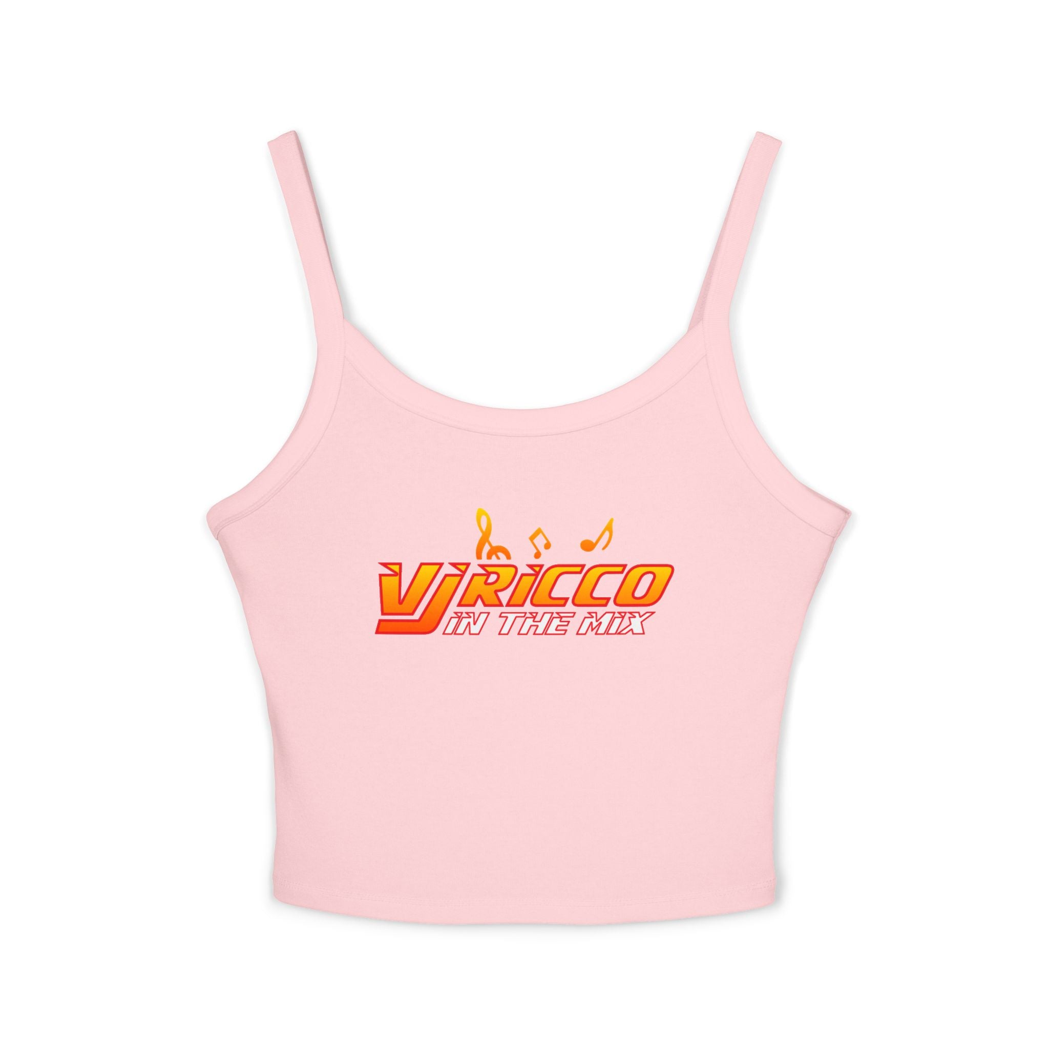 "VJ Ricco"🎤 Women’s Music Vibe Spaghetti Strap Tank – Summer Style, Festival Ready