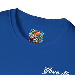 "DJ VAMP" 🎧Personalized Logo Tee – Bold, Loud, and Made to Move - QR