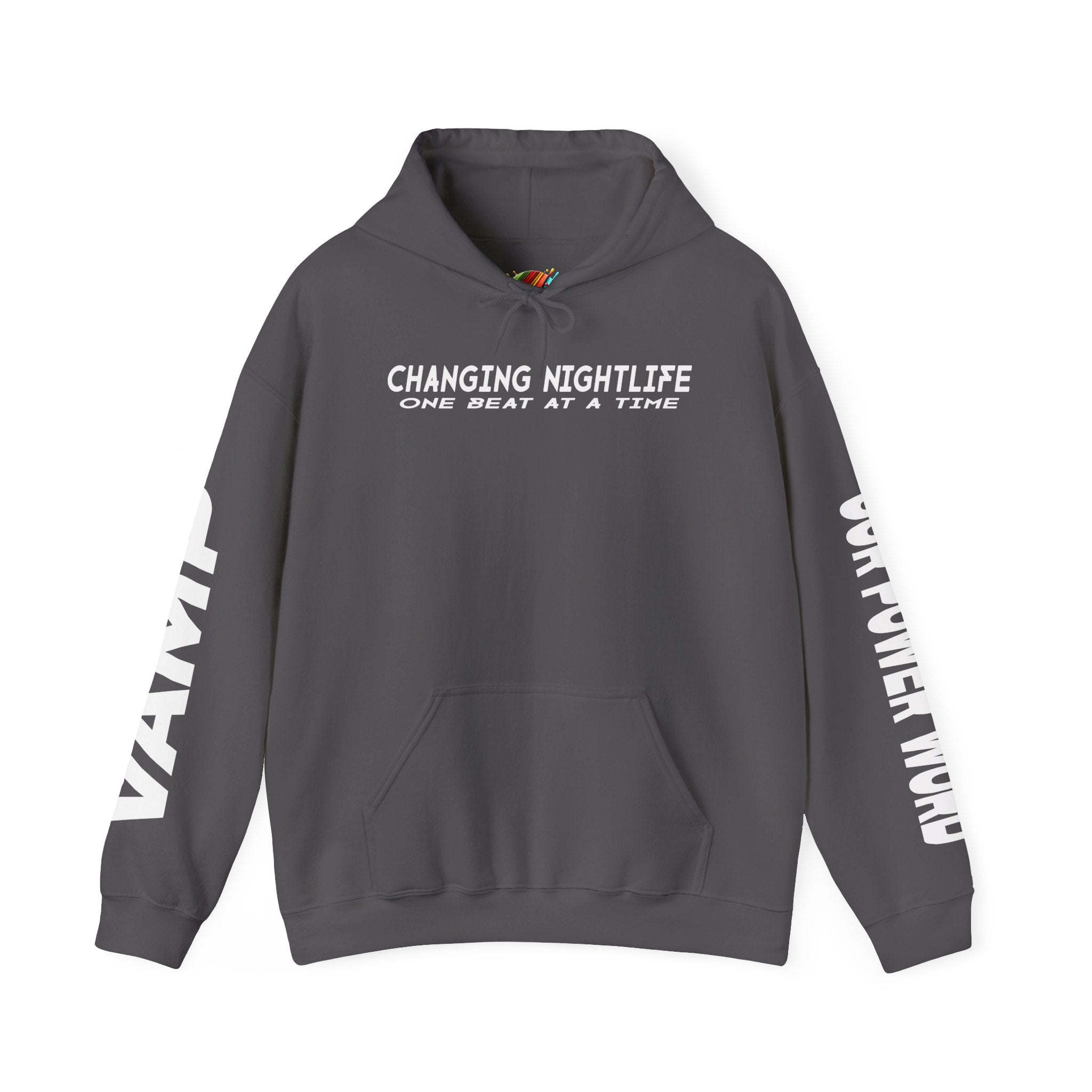 "Nightlife Elements" Customizable Unisex Heavy Blend Hoodie – Personalize w/Power Word