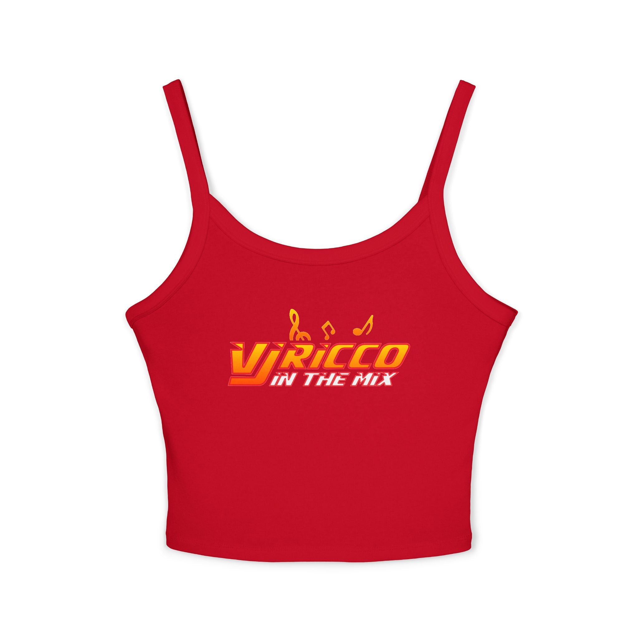 "VJ Ricco"🎤 Women’s Music Vibe Spaghetti Strap Tank – Summer Style, Festival Ready