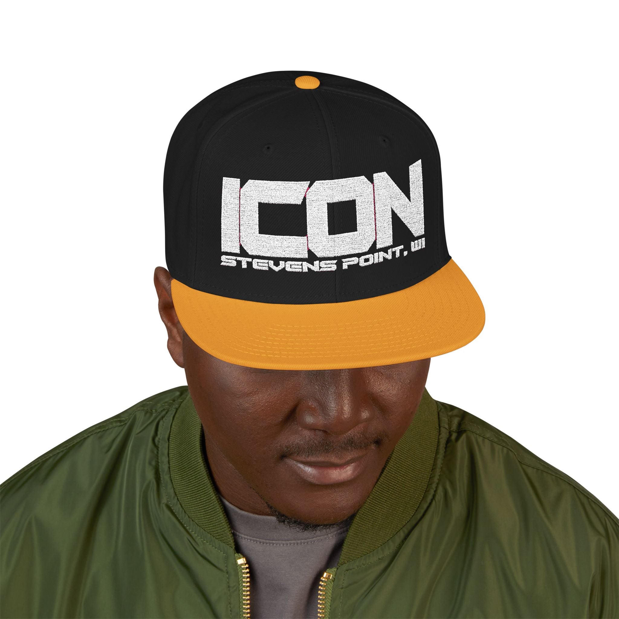 ICON - Stylish Snapback Hat (Embroidery,) Trendy Cap for Men and Women, Perfect for Casual Wear, Streetwear,