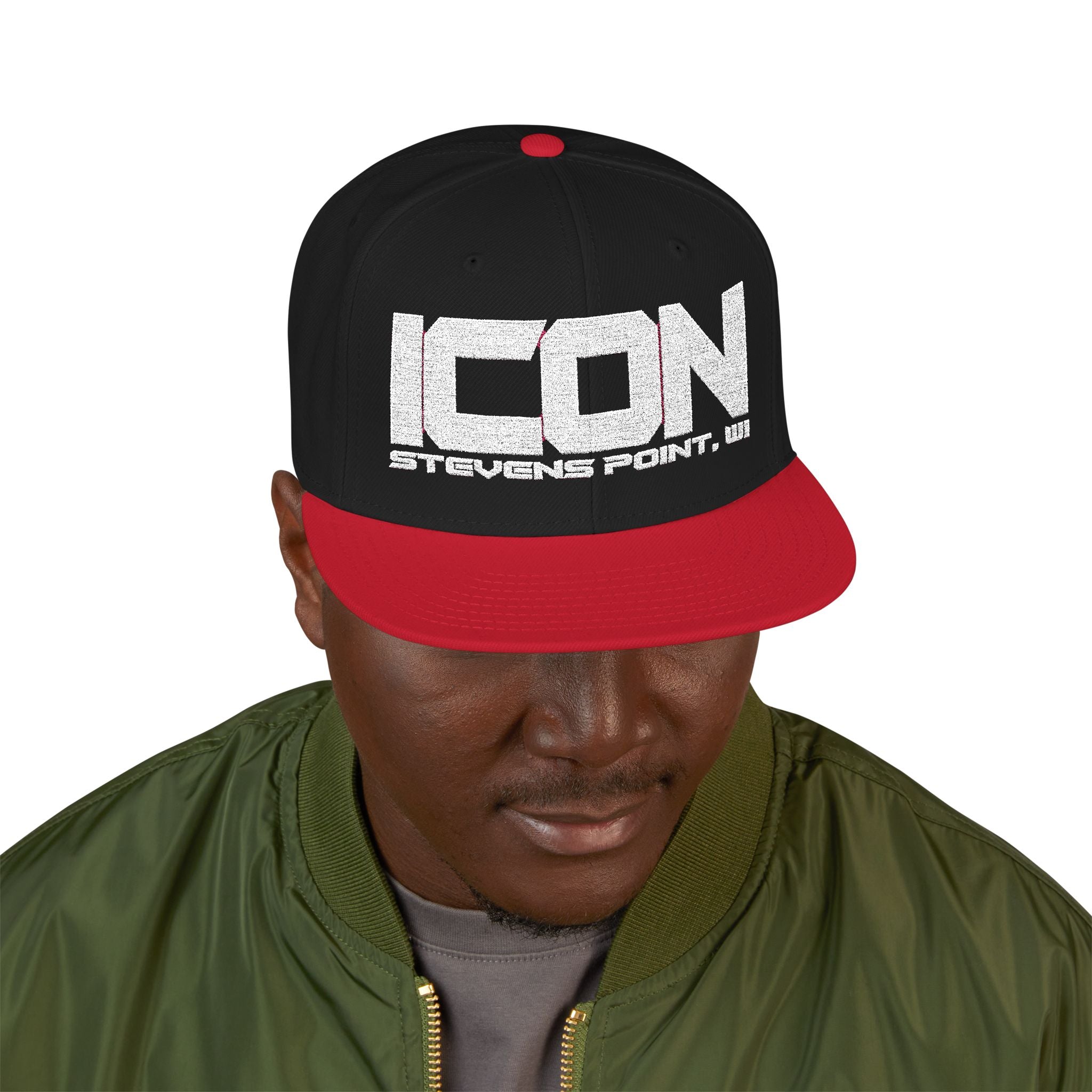 ICON - Stylish Snapback Hat (Embroidery,) Trendy Cap for Men and Women, Perfect for Casual Wear, Streetwear,