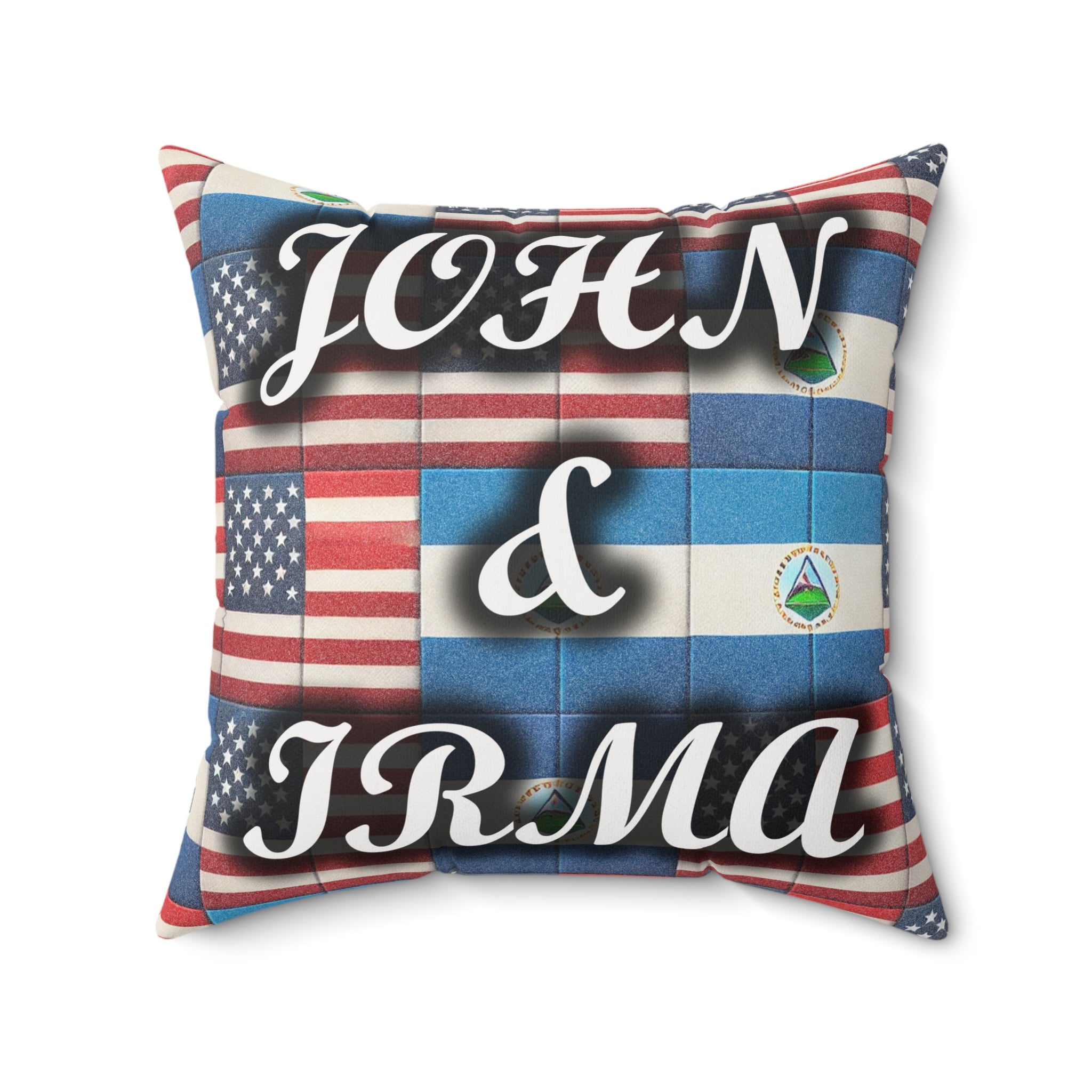 "Your World Life" Patriotic Couples Pillow | Personalized (Custom) Home Decor